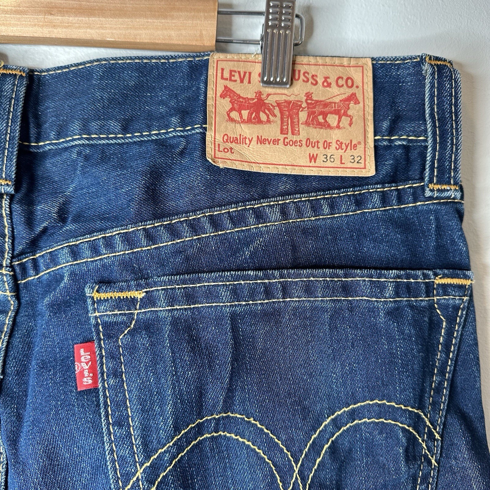 Vintage Levis Real Loose Type 1 Jeans Mens 36×32 Blue Classic American Y2K Baggy