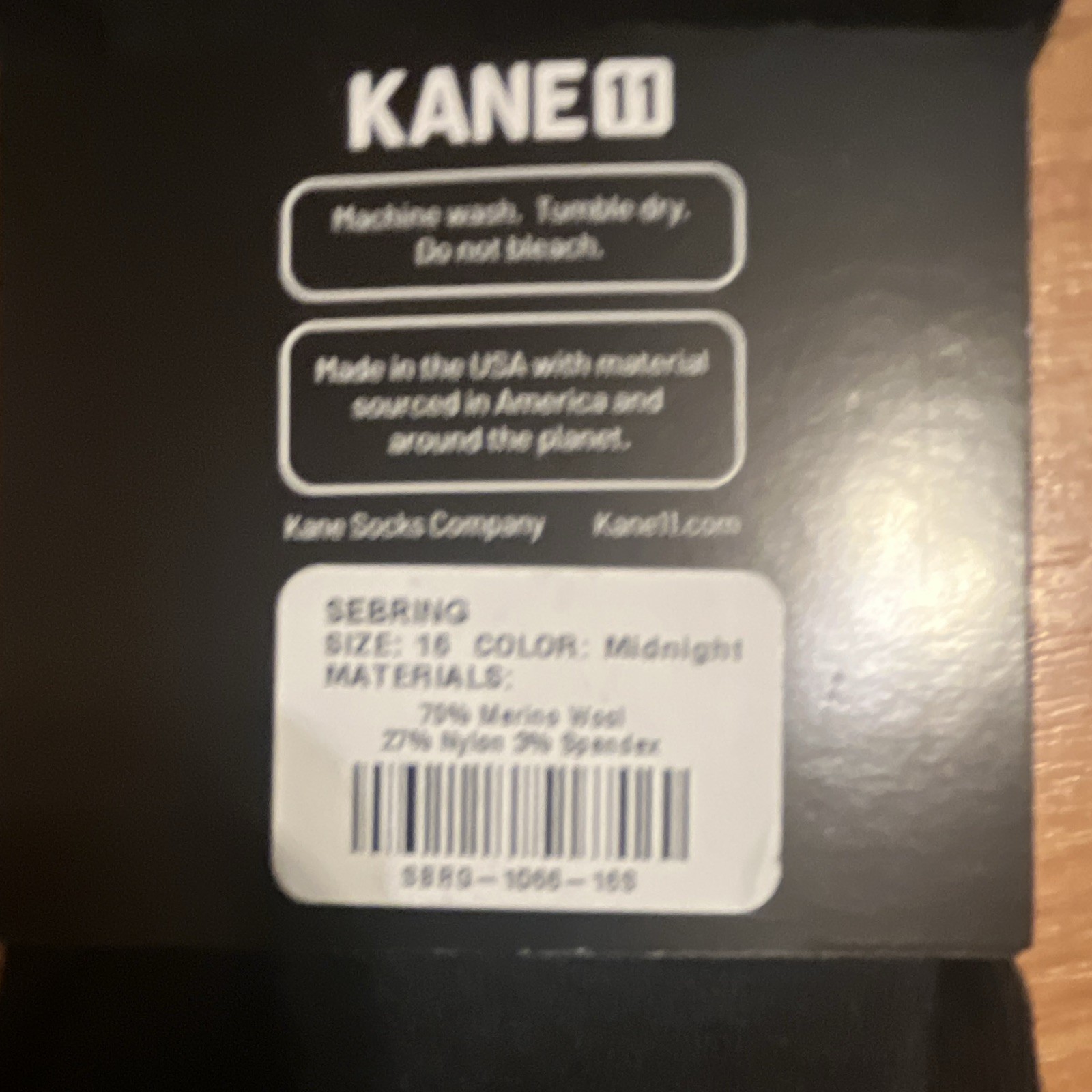 KANE11 Sebring Midnight Merino Wool Blend Men’s Dress Socks Over Calf Size 16