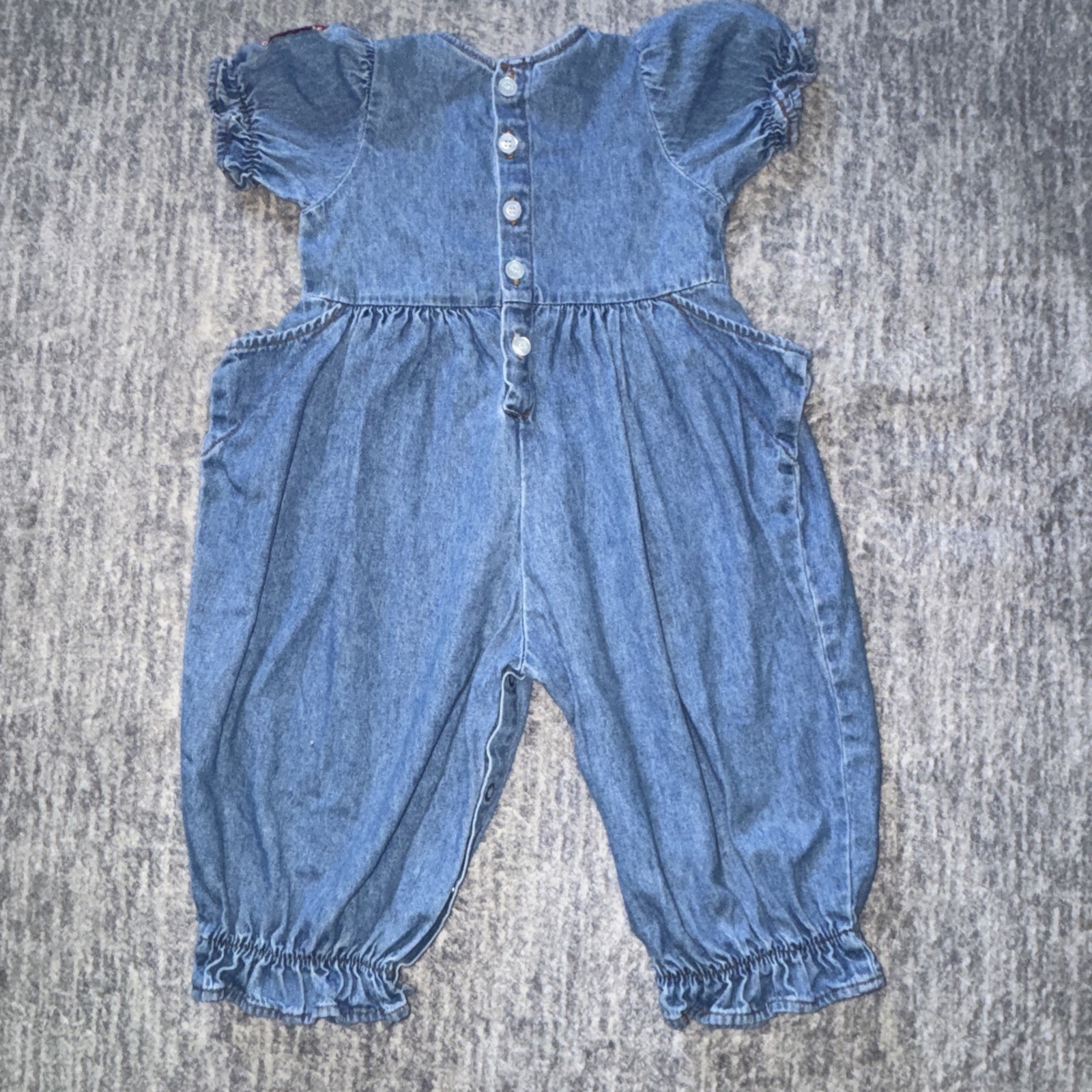 Vintage Minnie Denim Romper 6 Month