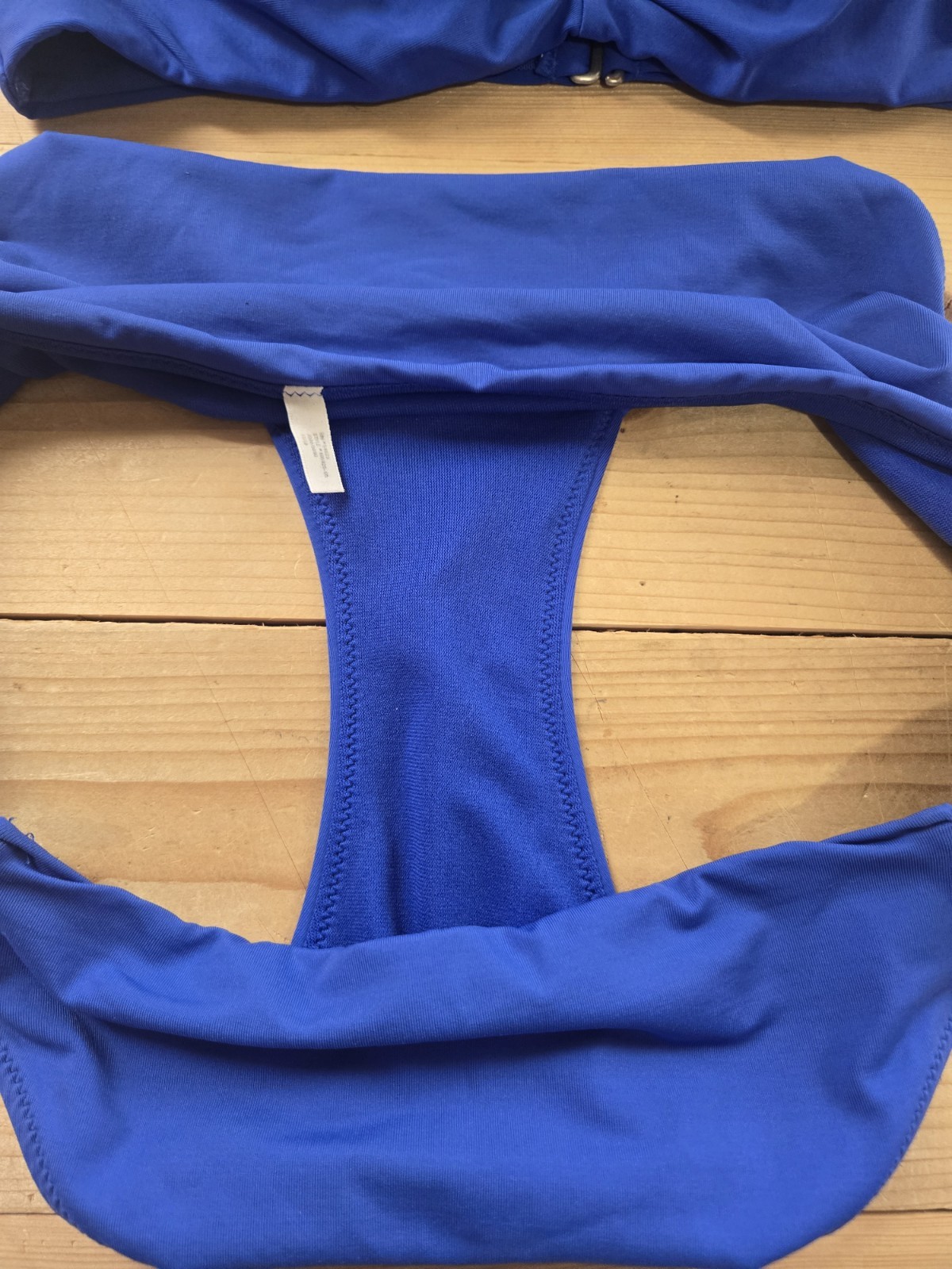 Athleta Womens Underwire Bikini Bra Top 34b/c High Waist Bottom Medium Royal…