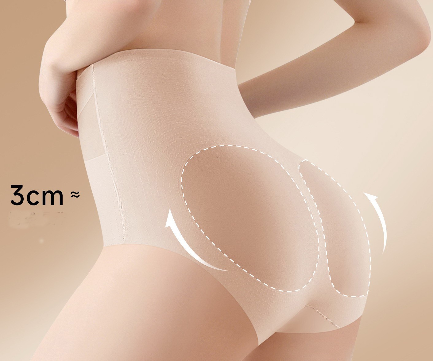 Women Briefs High Waist Ice silk Solid Thin Tummy Control Yoga Underpants 32951