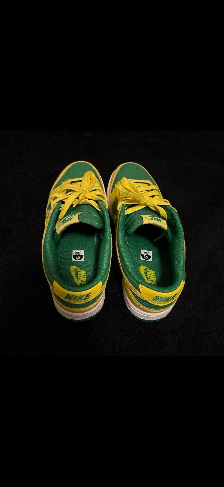 Nike Dunk Low Reverse Brazil Men’s Low Top Lace-Up Sneakers Green Yellow White