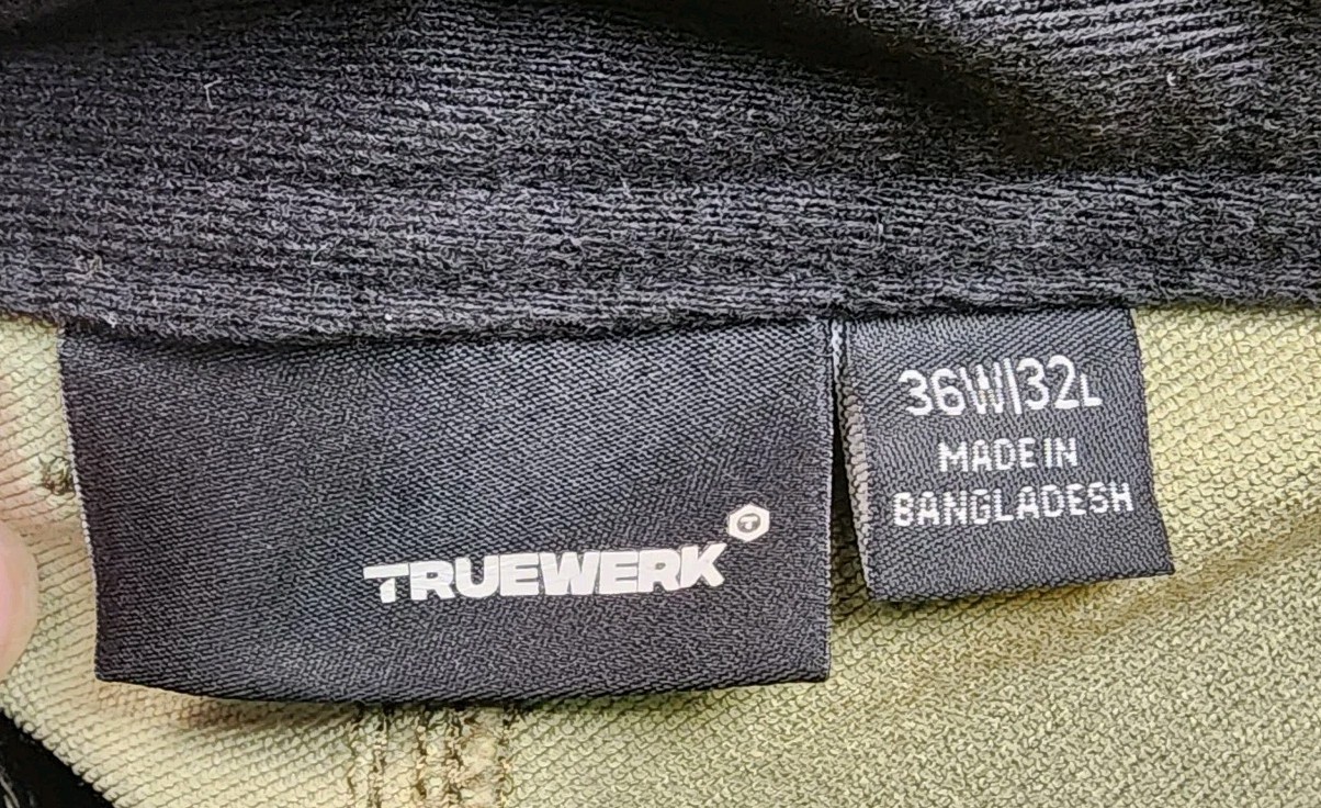 Truewerk Mens Sz 36×32 Utility Cargo T2 Werkpant Green Tactical Pants Stretch