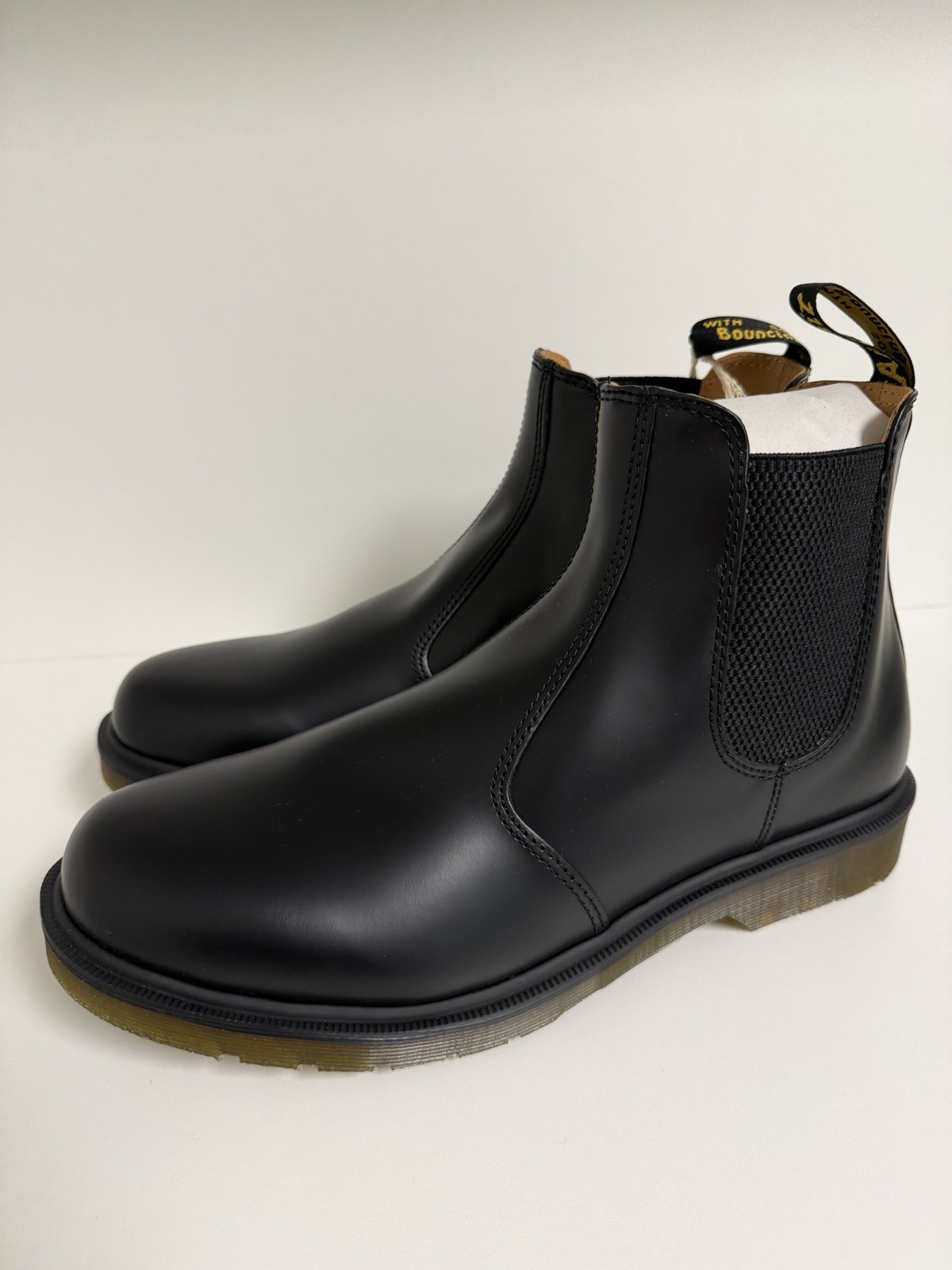 Dr Martens 2976 Smooth Black Leather Chelsea Boots Unisex Men 12 Women 13
