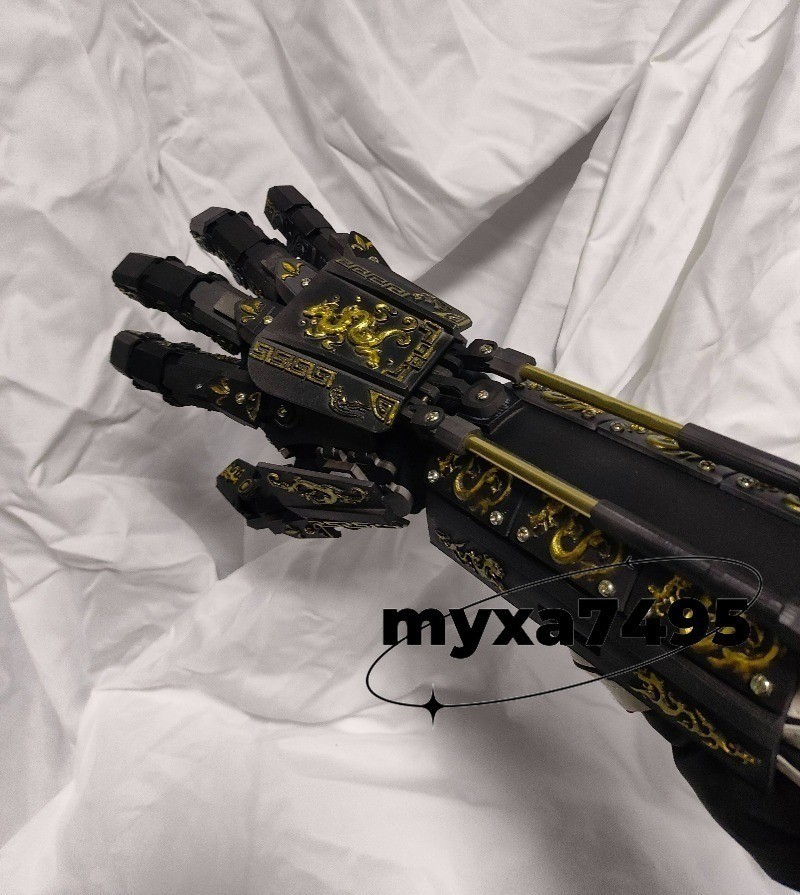 Cyberpunk Mechanical Wearable Hand Armor Tactical Gloves Cosplay Props Gift New