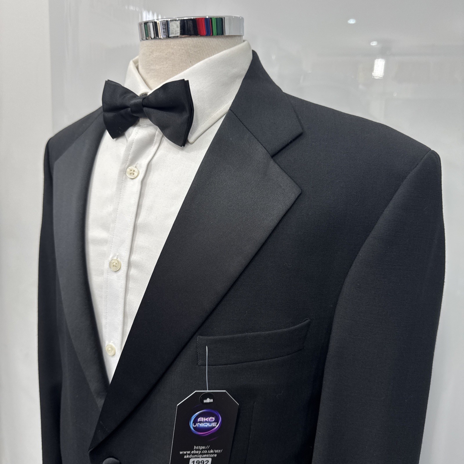 M&S TAILORING Black Wool Blend Regular Fit Dinner Tuxedo Jacket C44S