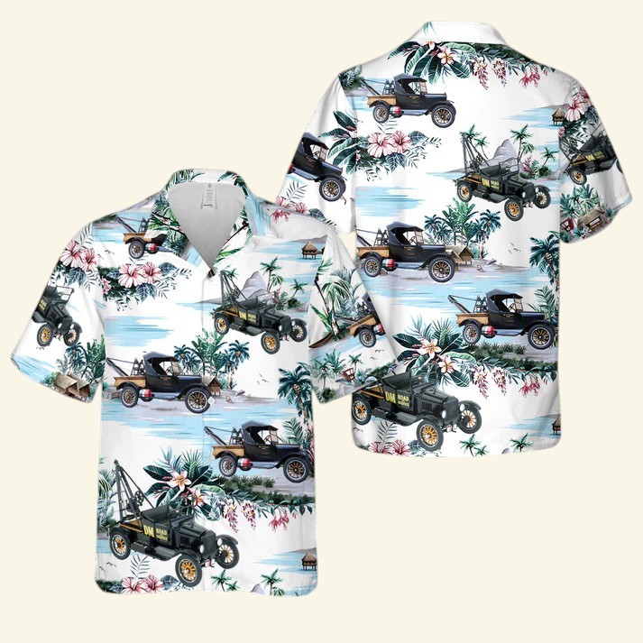 1925 Ford Model T Tow Truck Hawaiian Shirt