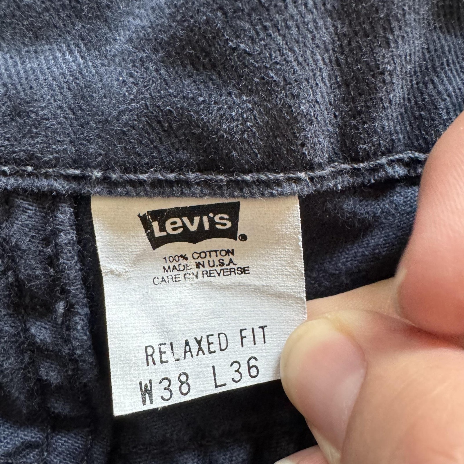 VINTAGE Levi’s 540 Jeans Mens 38×36 Blue Dark Wash Relaxed Tapered Denim USA 90s