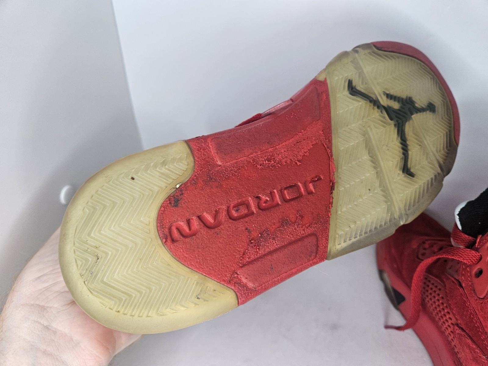 2017 Nike Air Jordan Retro 5 “Red Suede” University Red Basketball Shoes Size 8