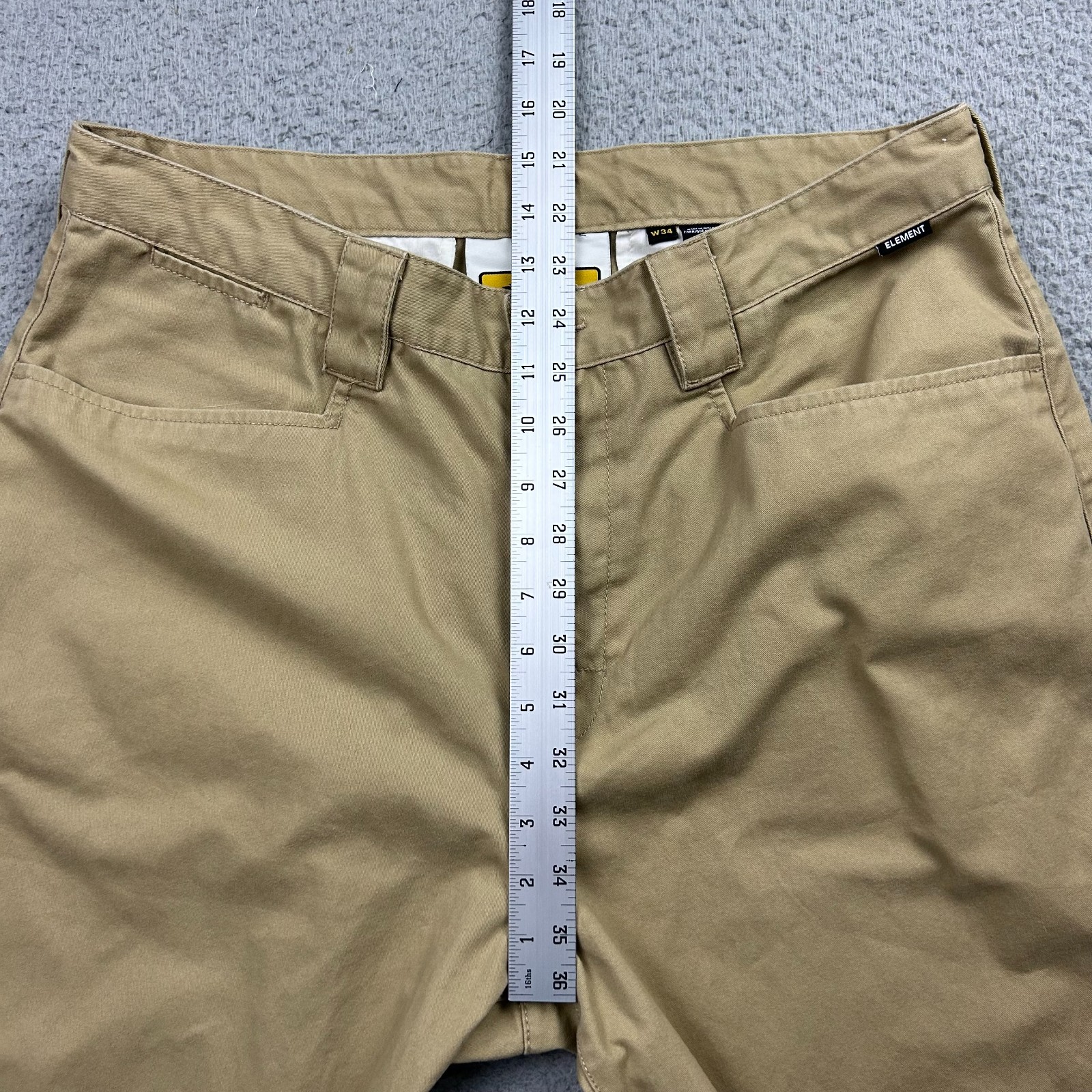 Element Donny Barley Burleys Chino Pant Size 34×29 Tan Wide Street Skate