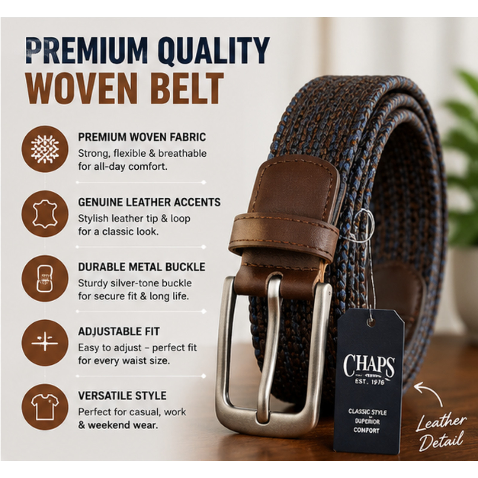 Elastic Fabric Braided Belt,Enduring Stretch Woven Belt for Unisex Men/Women/Jun