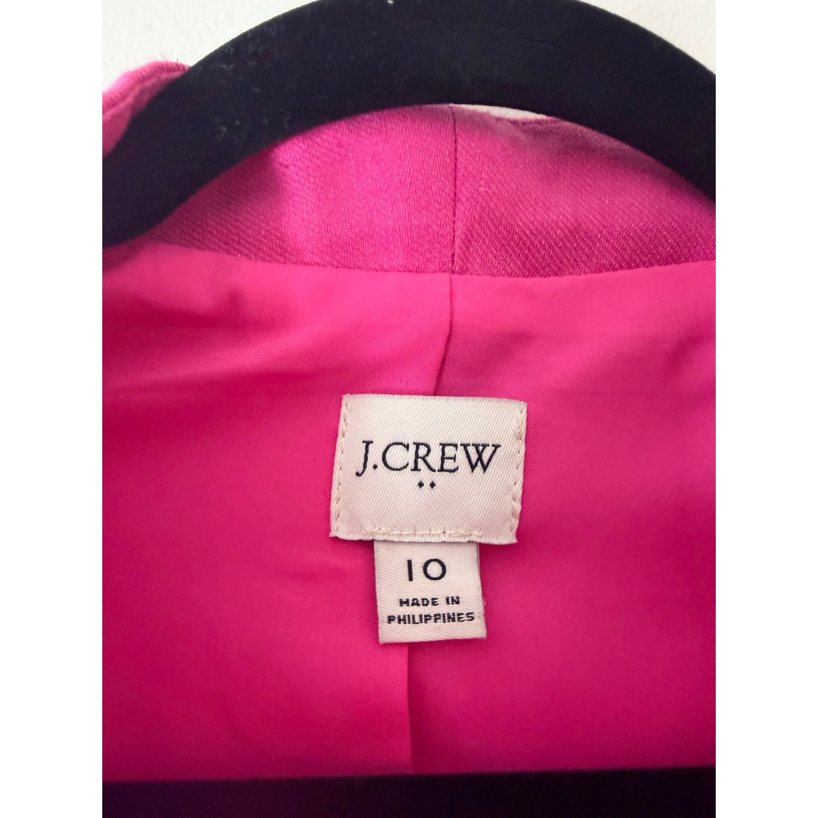 J. Crew Blazer Jacket 10 Broadway Stretch Linen Blend Pink Career Office Preppy