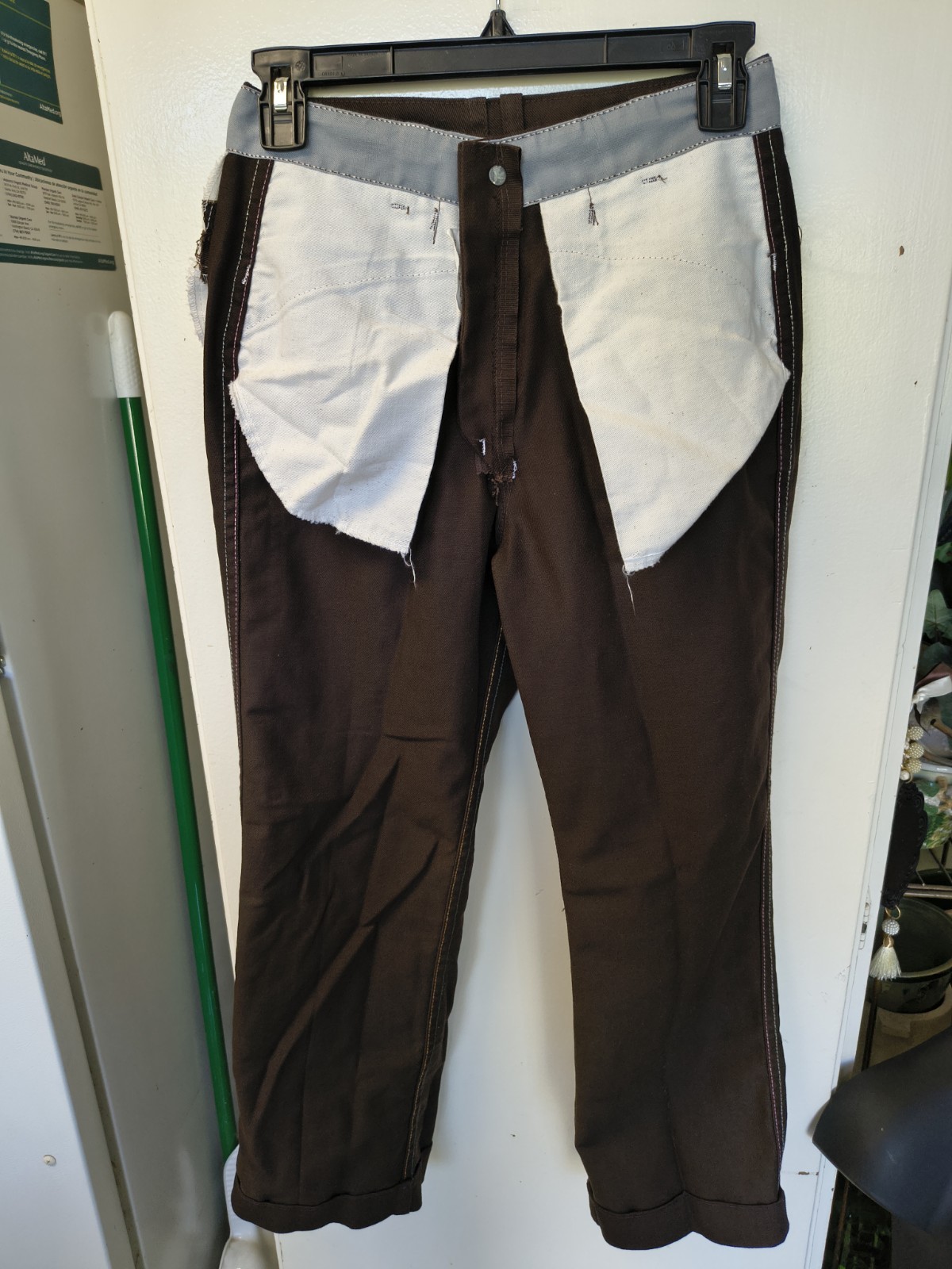 Vintage Ben Davis Union Made Brown Pants 28×27 Yellow Tag Have Been Hemmed