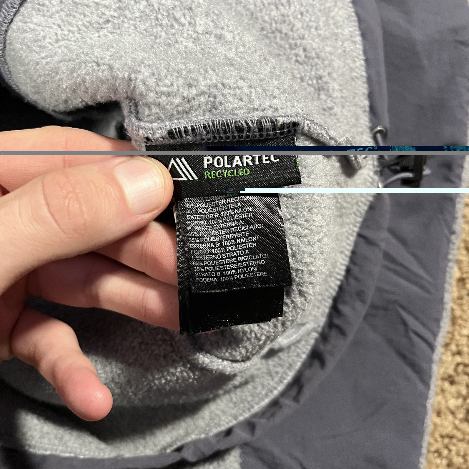 The North Face Jacket Womens Small Gray Denali Hooded Recycled Polartec Fleece