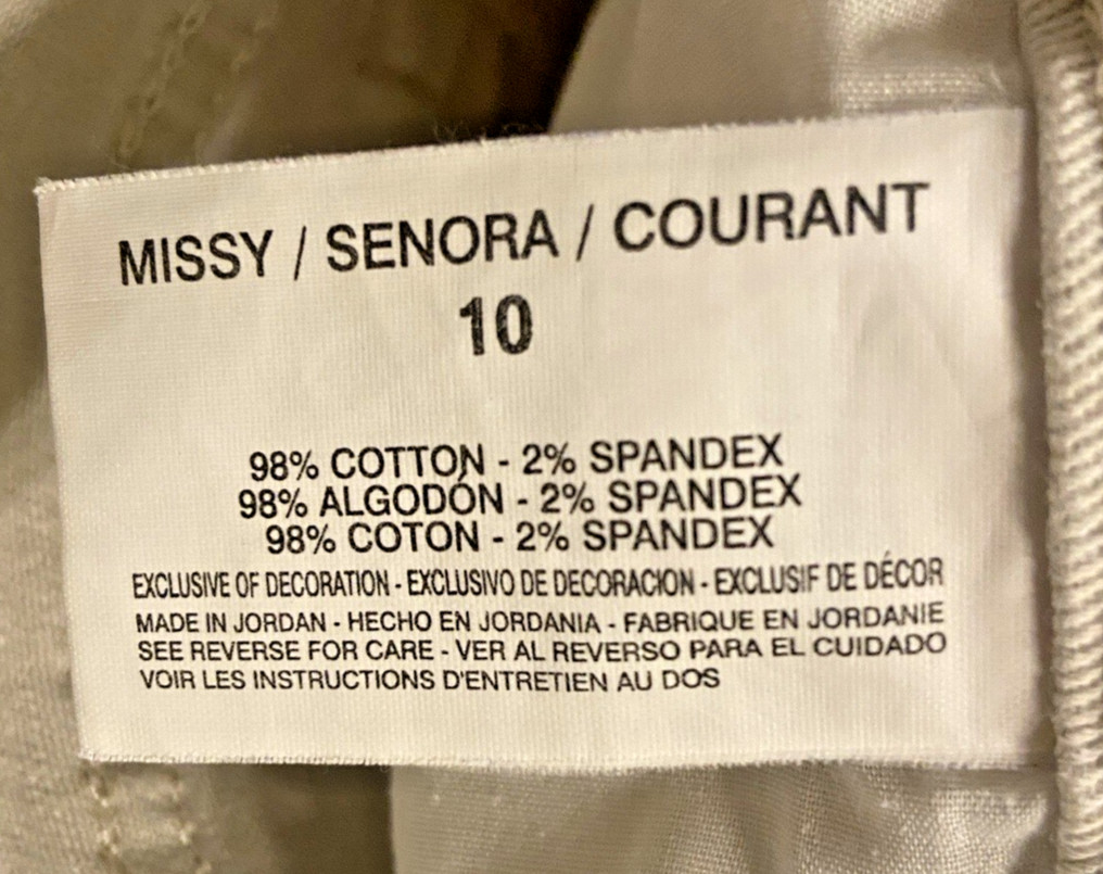 Gloria Vanderbuilt Amanda Capri Pant Size 10 Designer Ivory Color 5 Pocket