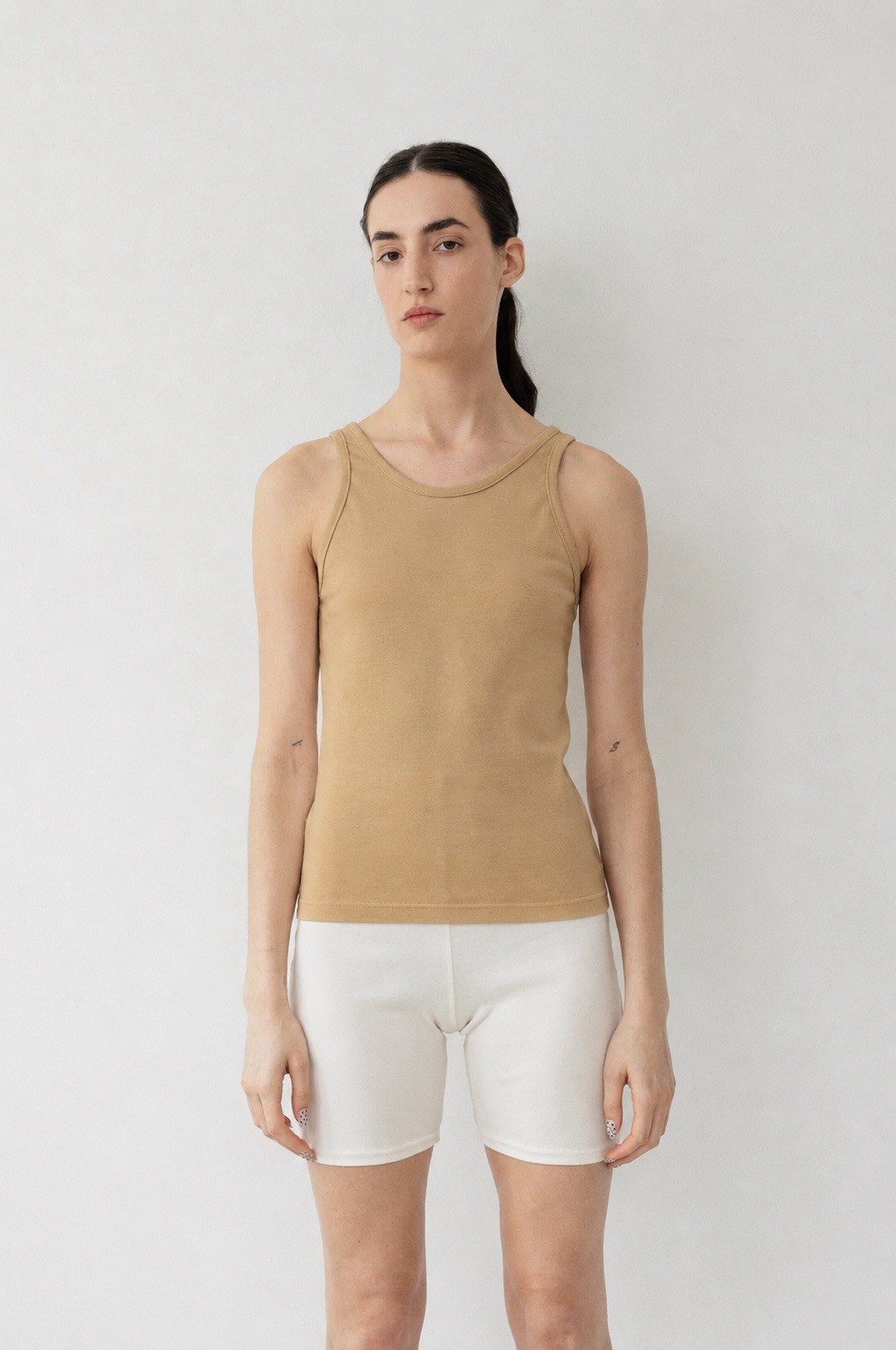 NWT Wol Hide Scoop Back Rib Tank in Barley size M