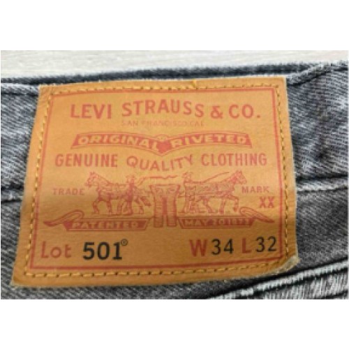 LEVI’S Jeans 00501-3658 Size: W34 Black [Used/ Very good cond] ship From JAPAN