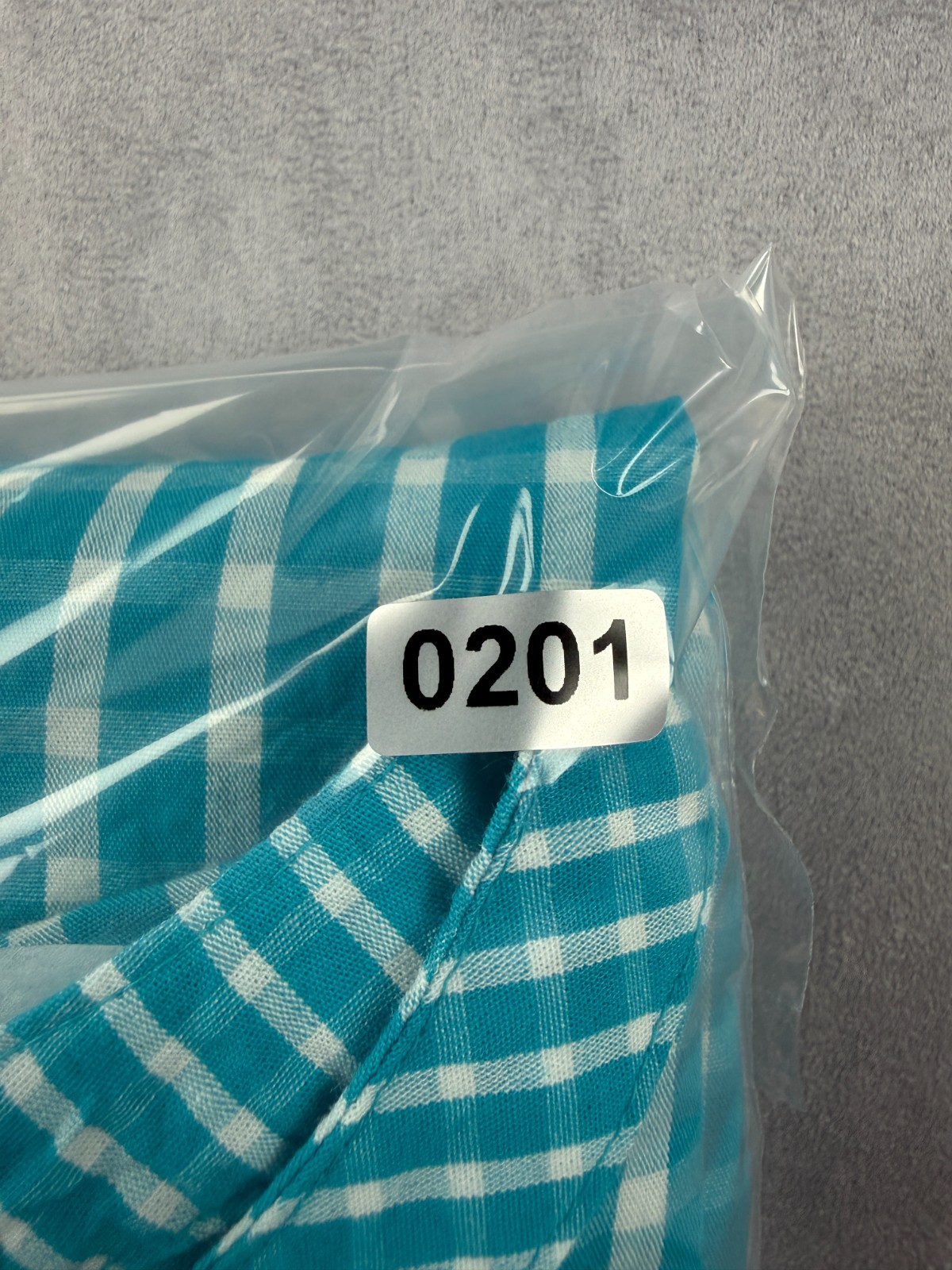 Crown & Ivy Women’s Torquoise Gingham Checked Blouse 3/4 Sleeve Sz XL