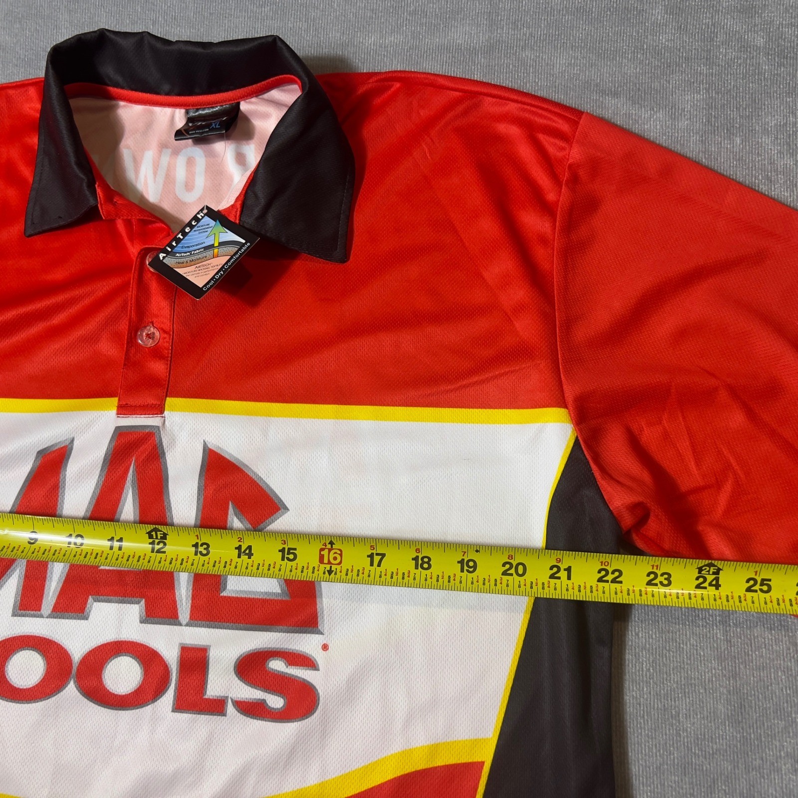 Mac Tools Vicci AirTech Red Black Polo Shirt Mens XL New With Tags Racing Work
