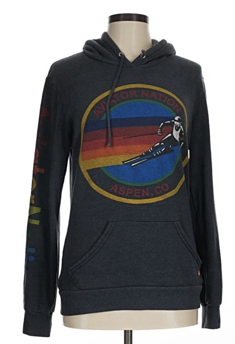 Aviator Nation hoodie women’s small gray Venice CA Abbot Kinney 2006 opening