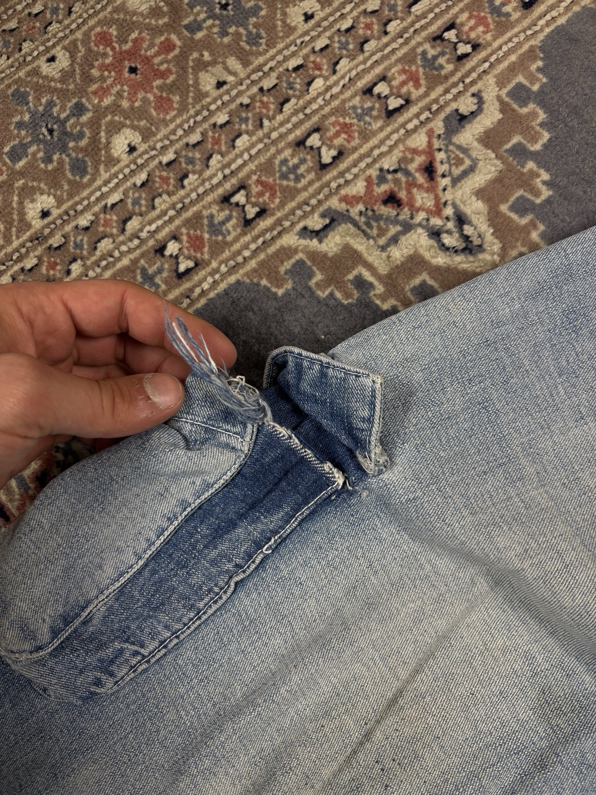 Maxon Baggy Cargo Jeans Y2K Vintage Wide Leg Light Wash Denim L
