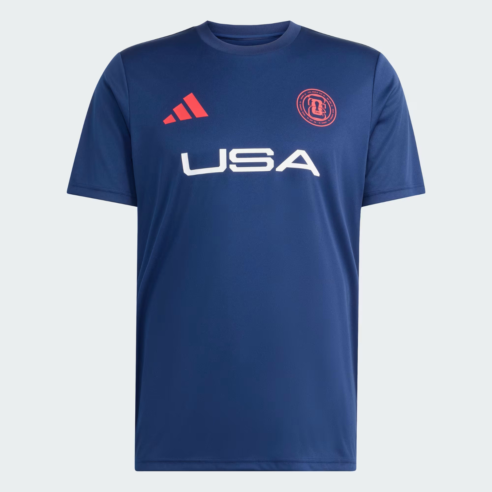 Adidas USA FIFA World Cup 2026 Soccer T-Shirt Navy Blue Graphic Jersey Tee NWT