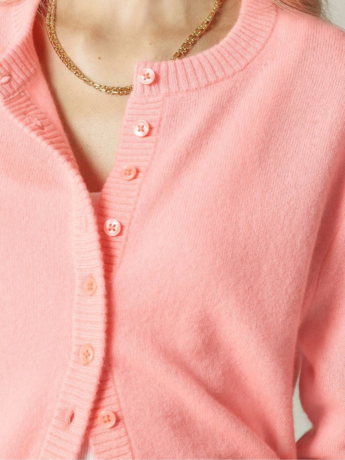 J. Crew Perfect Cashmere Cardigan in Neon Vivid Coral Size XL NWT