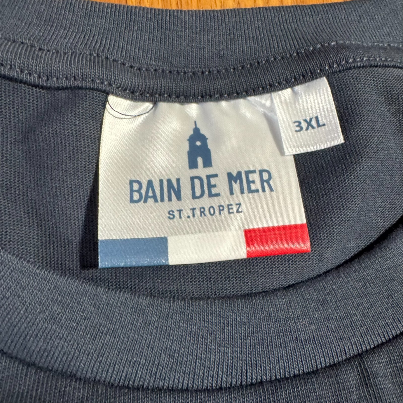 Bain De Mer Embroidered T-Shirt Sz 3XL Blue Cartel Yacht Club St Tropez France