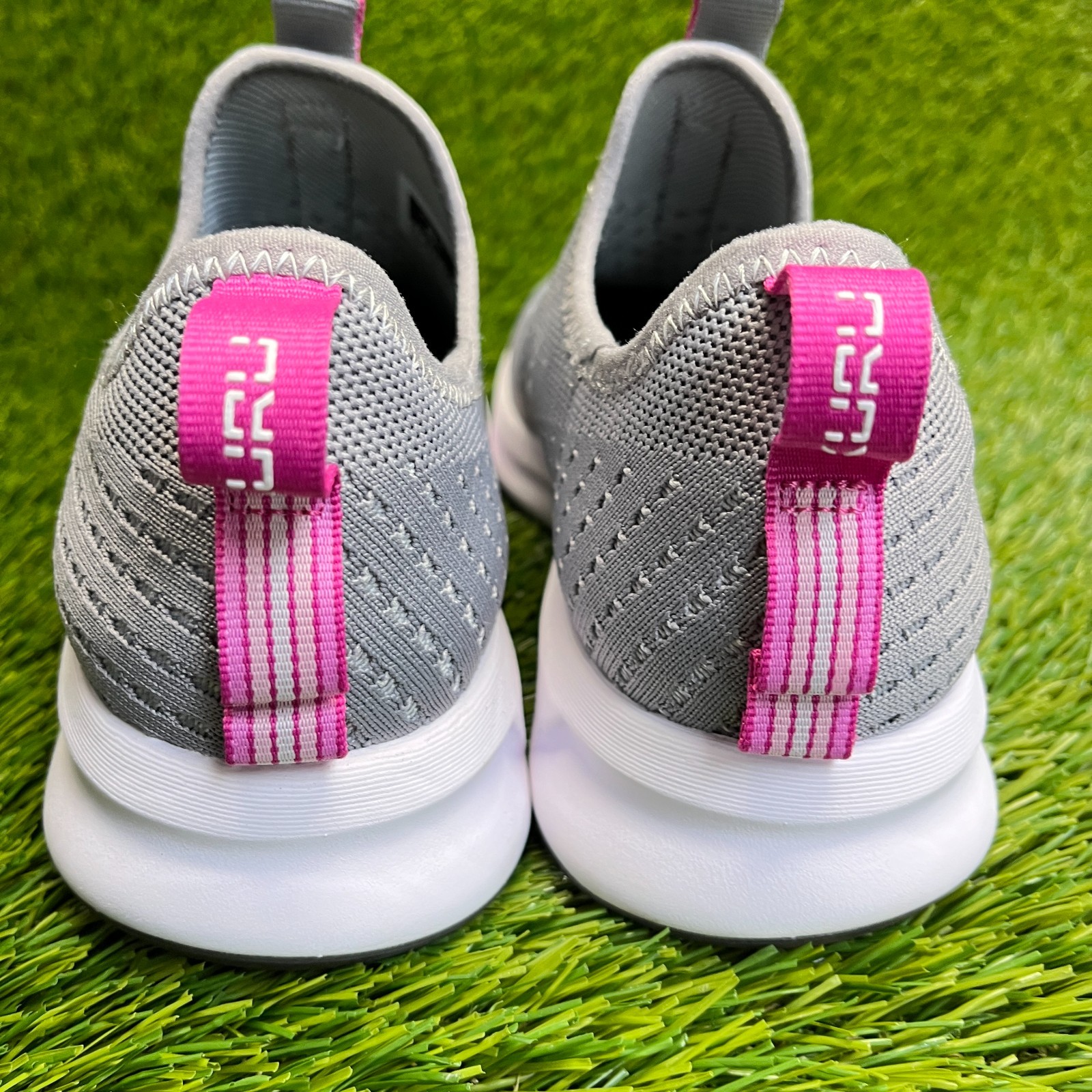 Kuru Atom Womens Size 6.5 Gray Purple Athletic Walking Slip On Shoes Sneakers