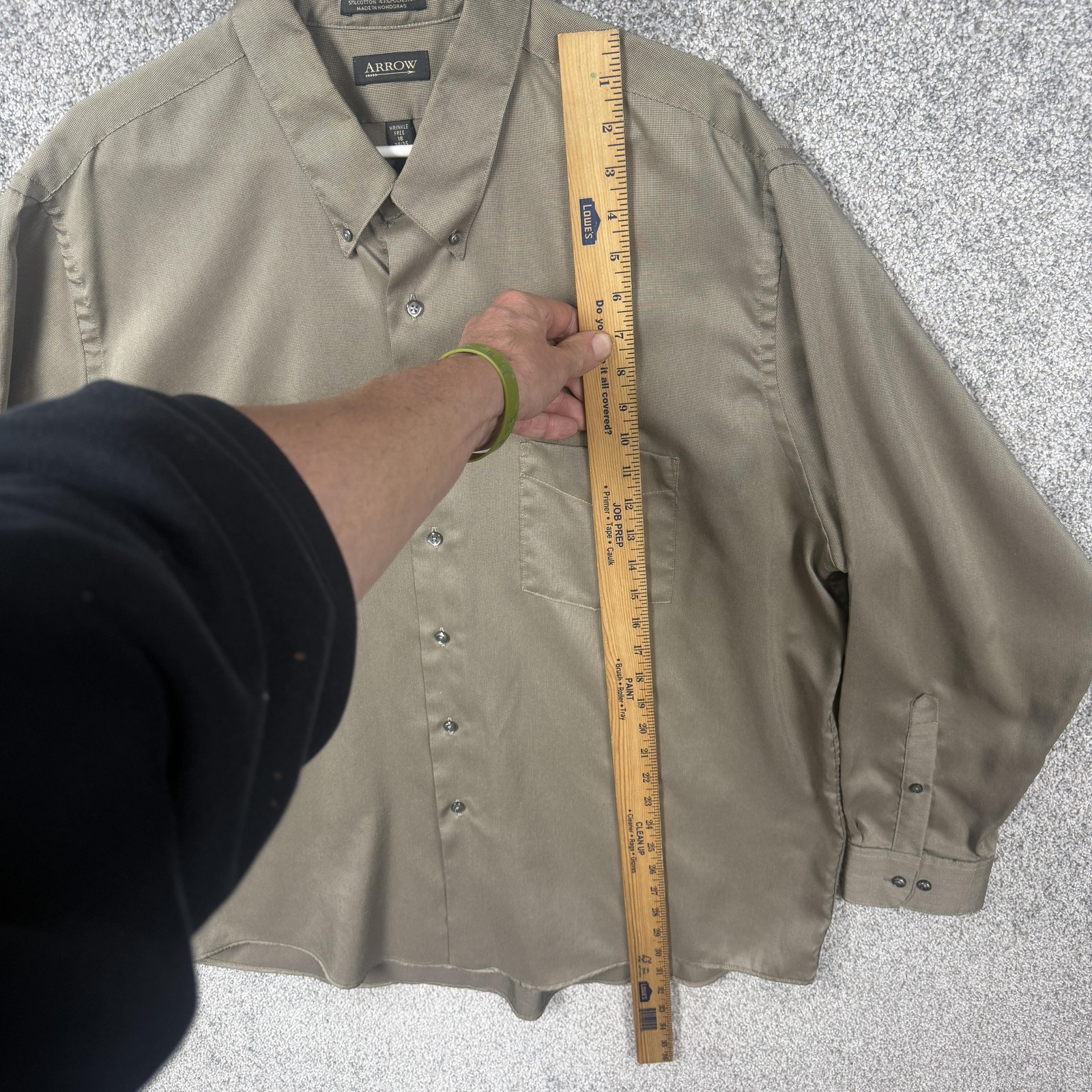 Arrow Dress Shirt XXL 18 34/35 Country Gentleman Earth Tone Old Money Corpcore