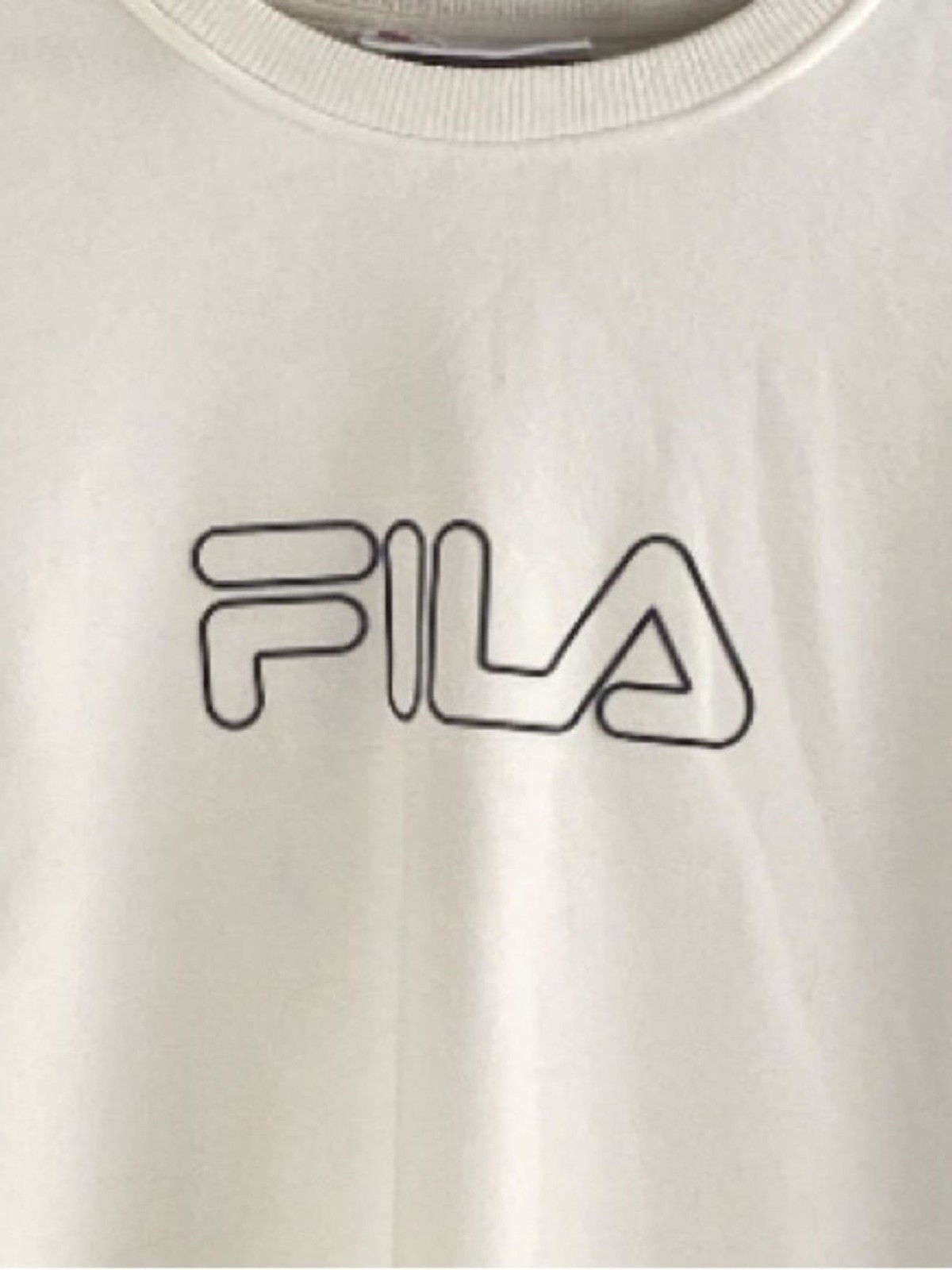 FILA Cream Logo Crewneck Sweatshirt / XL