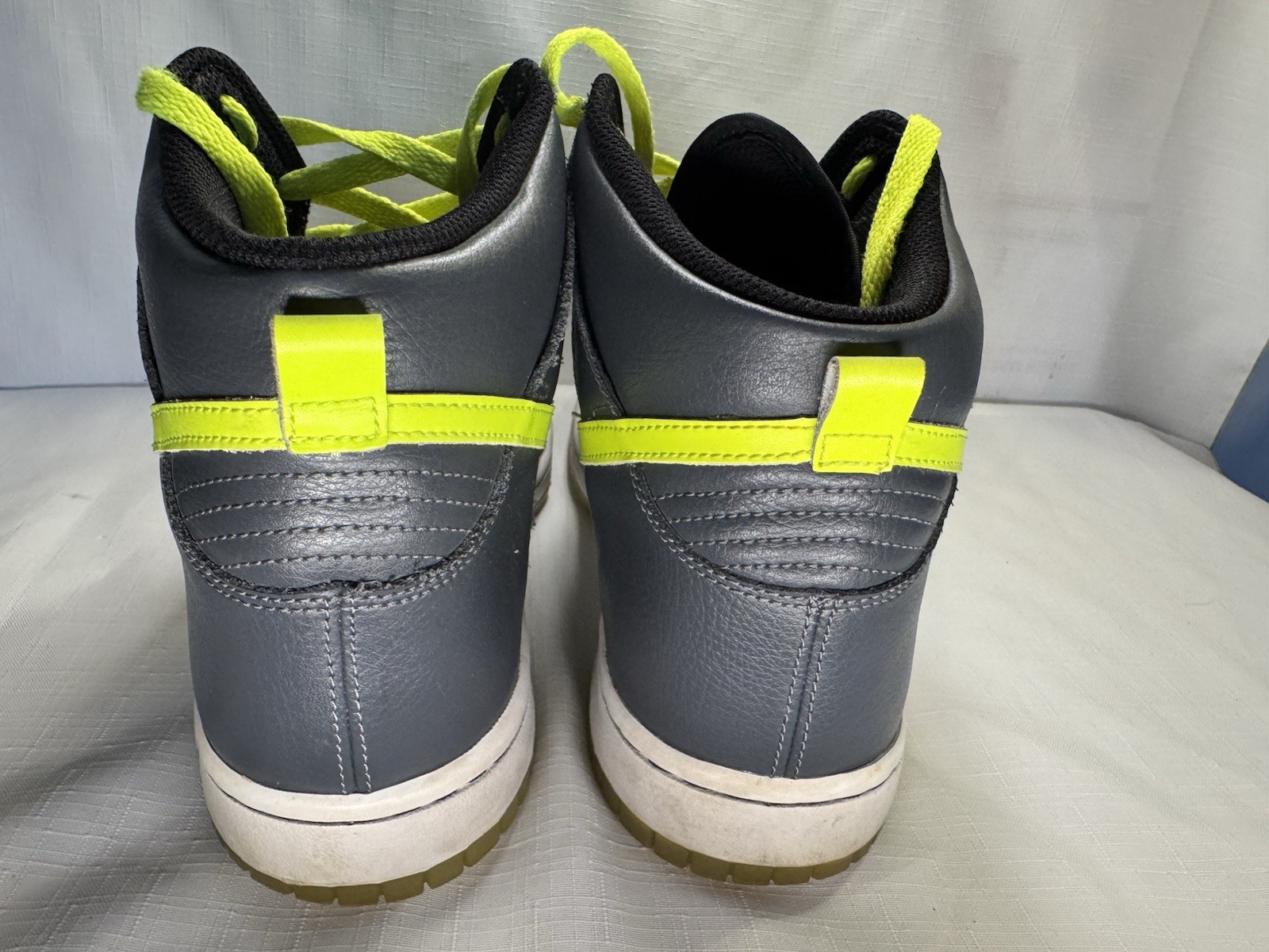 Nike Dunk 6.0 Premium High Grey Volt Black Mens Size 10.5 Sneakers 506266-007