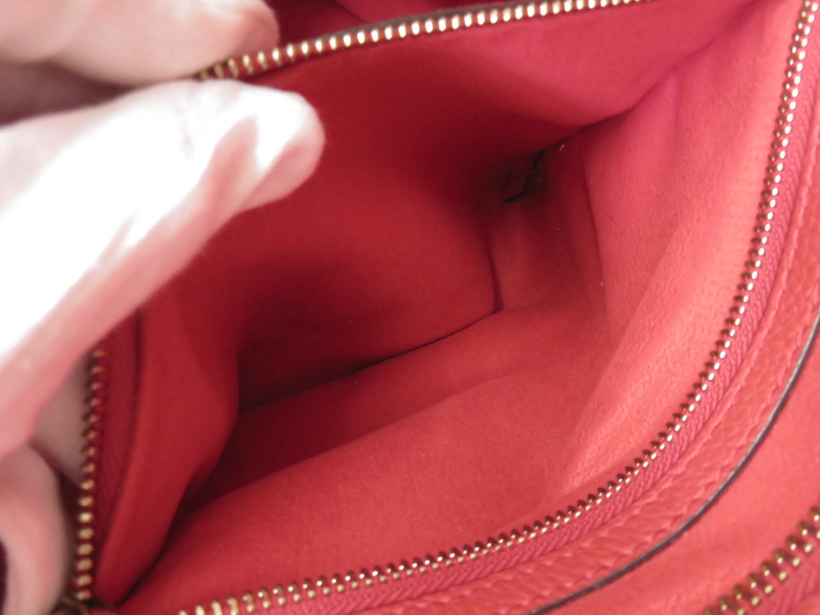 Authentic CELINE Luggage Mini Shopper Leather Hand Bag I#52909