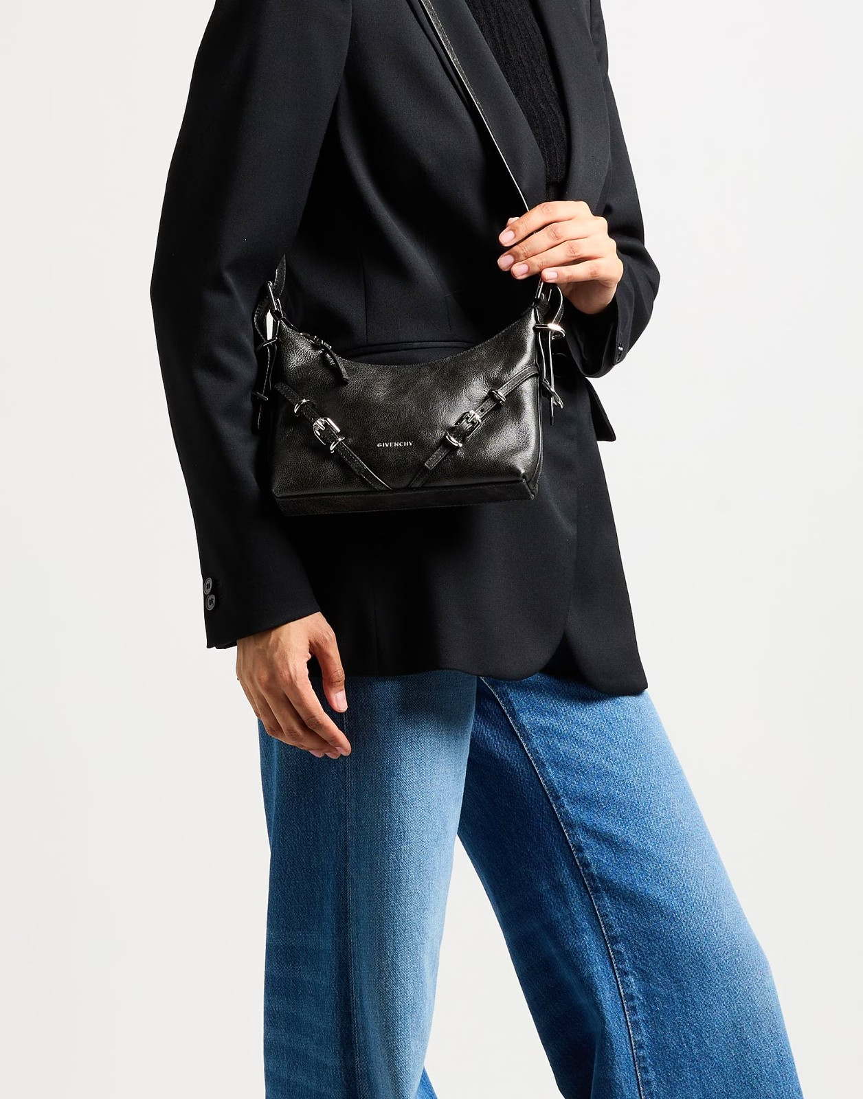 [$1,880] NWT GIVENCHY Voyou Mini Pebbled-Leather Shoulder bag