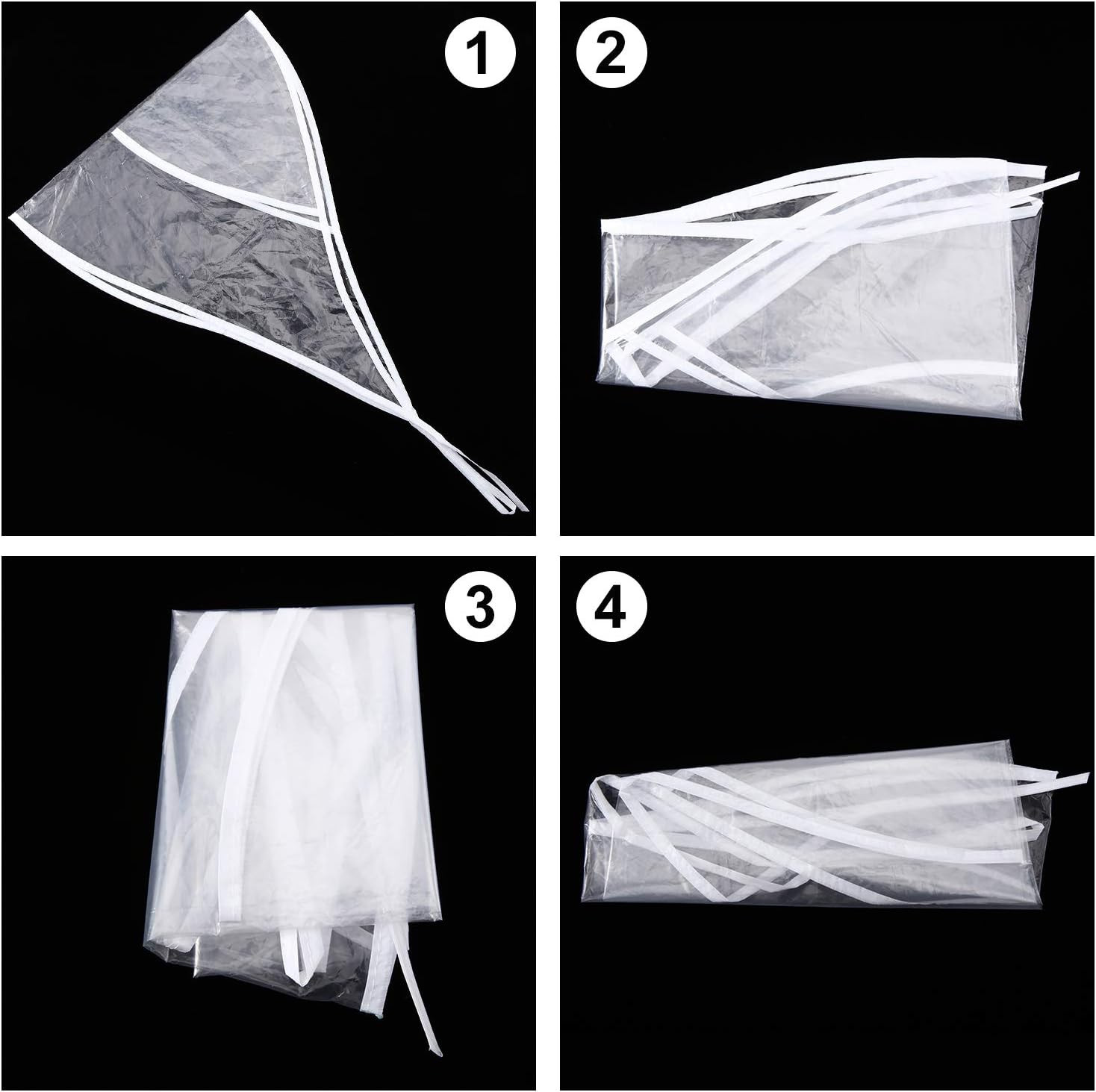 12 Pieces Rain Bonnet with Visor Clear Plastic Waterproof Rain Hats Scarf for Wo
