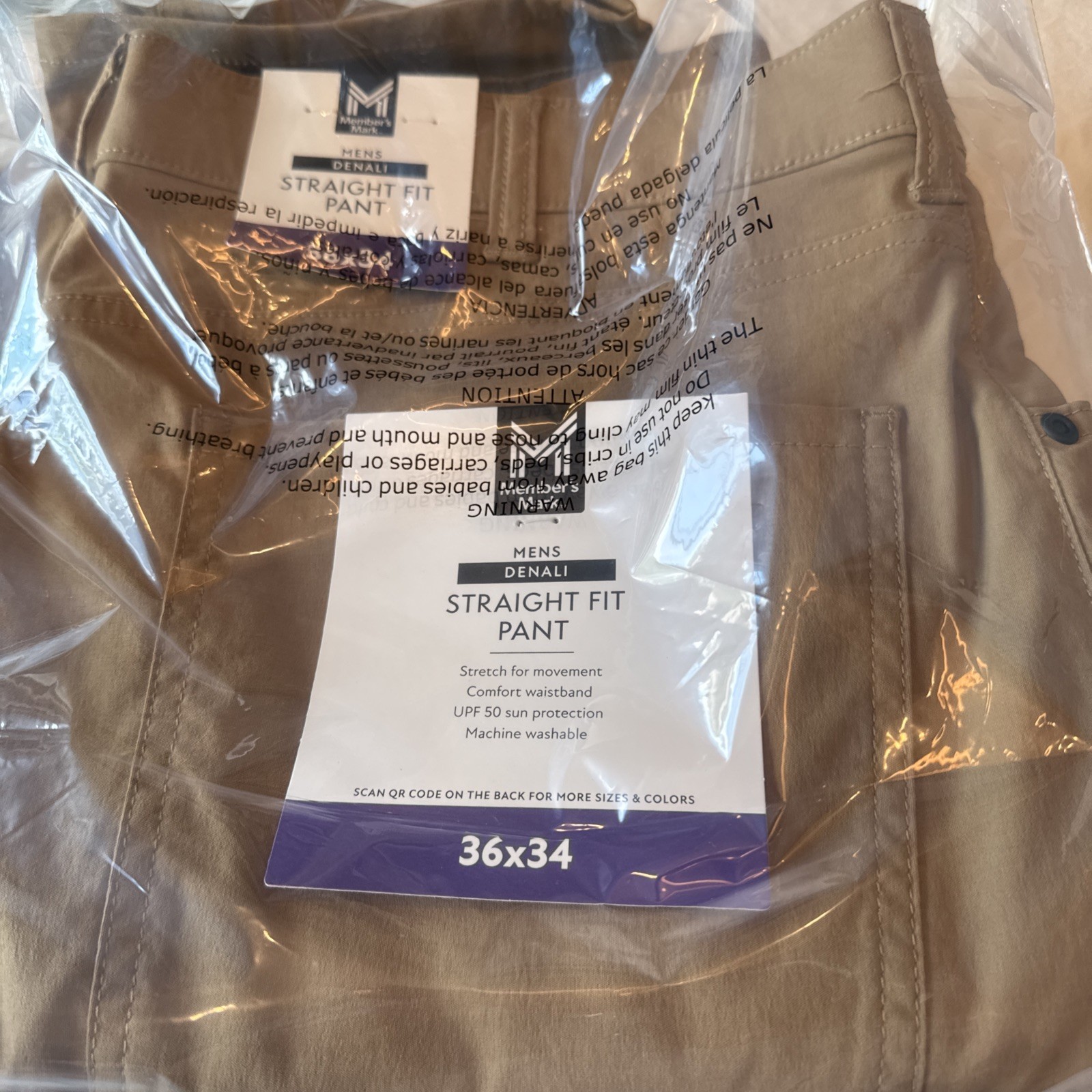 Denali Pant Straight Fit Stretch Fabric Zip Pocket UPF 50 Comfort Waistband