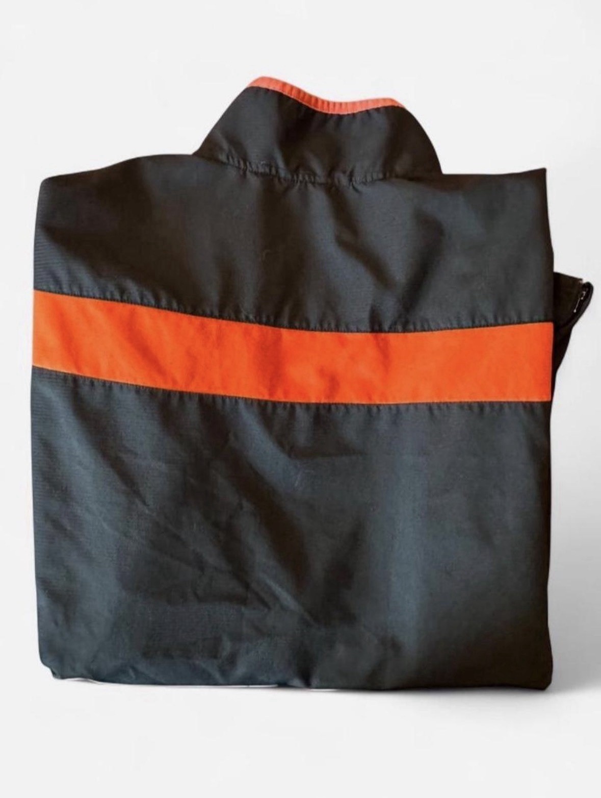 Adidas Men’s XL Gray/Orange Quarter-Zip Windbreaker Jacket with Pockets