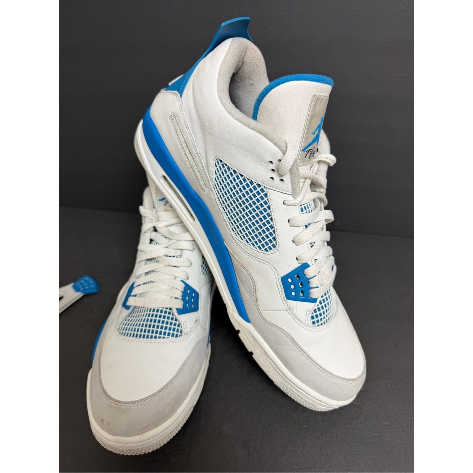 Size 14 – Air Jordan 4 Retro Military Blue 2012 308497-105 OG Authentic