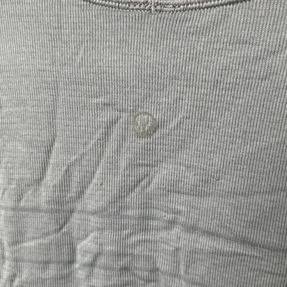 Lululemon Gray Striped Athletic Shirt Men’s *Dimensions In Pictures*