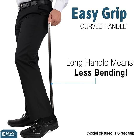 Extra Long Metal Shoe Horn 31 inches, 31 Inches (Pack of 1)