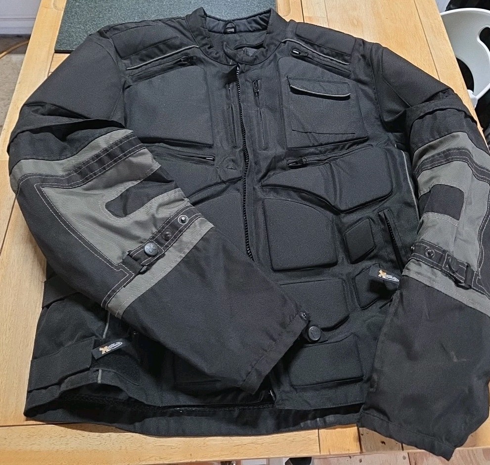XELEMENT Padded Without Zip Out Liner Motorcycle Jacket Waterproof
