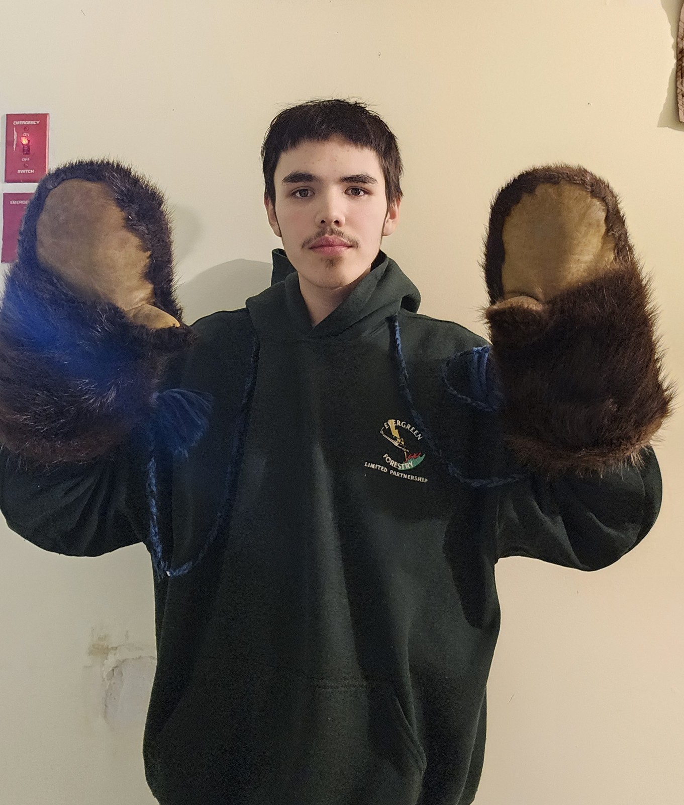 Handmade Beaver Fur Mitts
