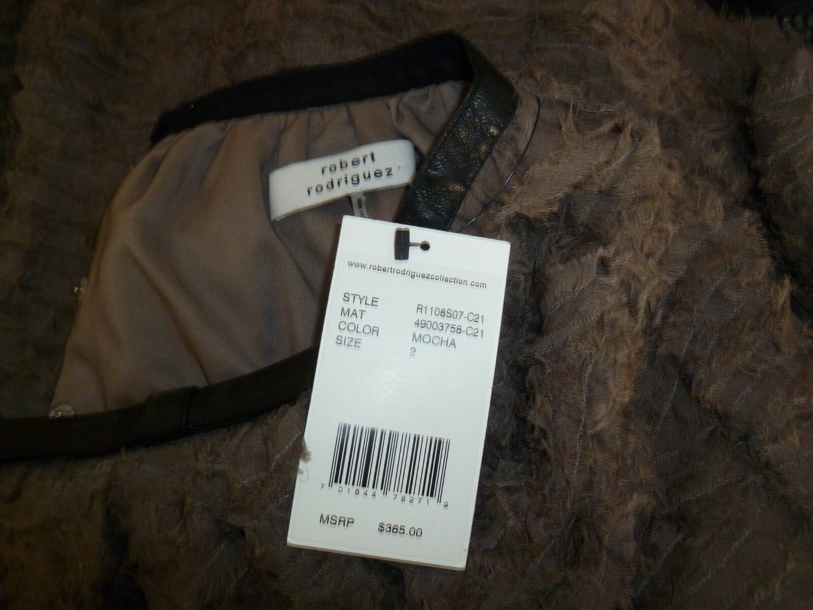 ROBERT RODRIGUEZ NWT Brown Skirt Silk Leather Mocha Grey 2