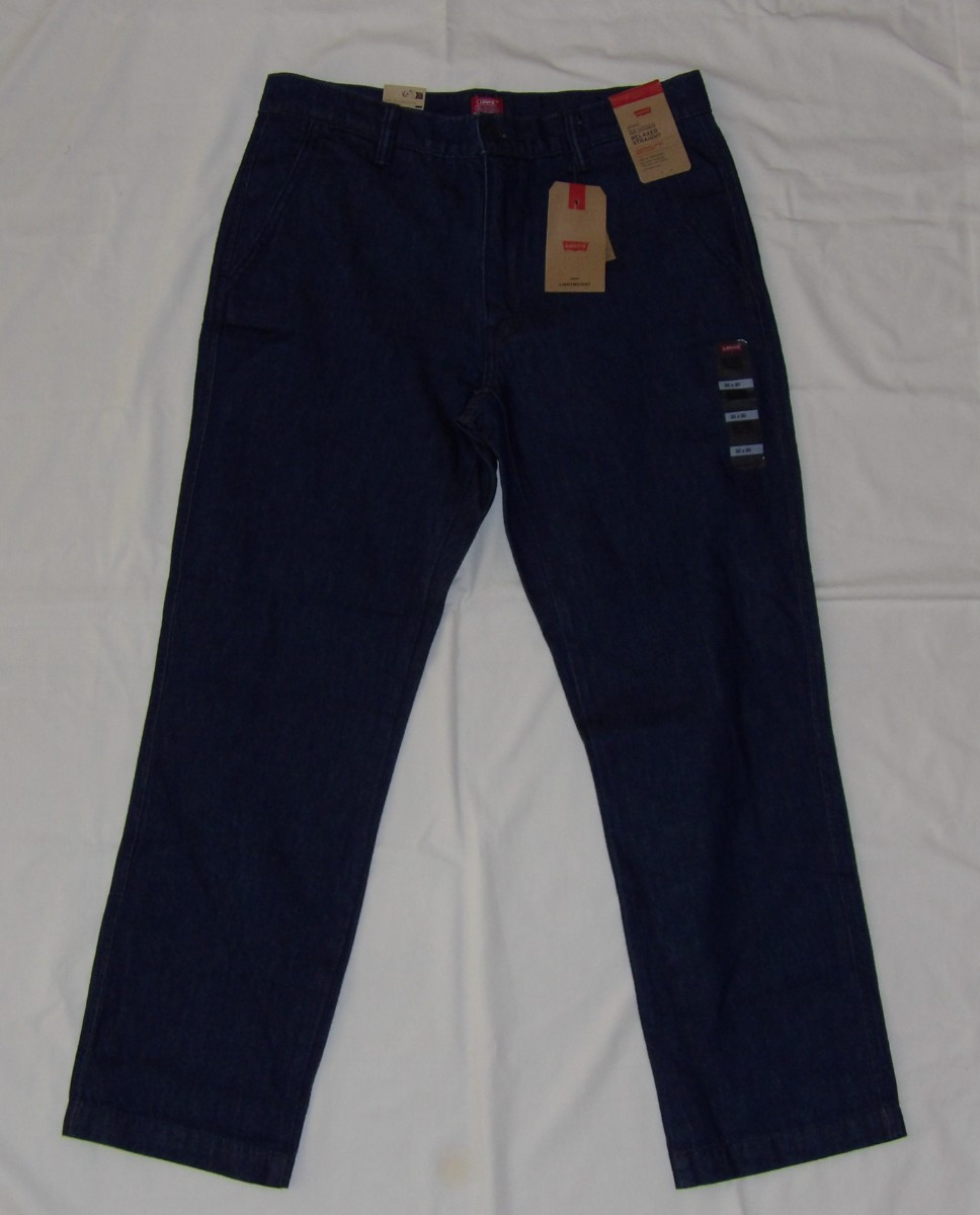 Levi’s XX Chino Relaxed Straight Leg Fit Men’s 100% Cotton Dark Blue Denim Jeans