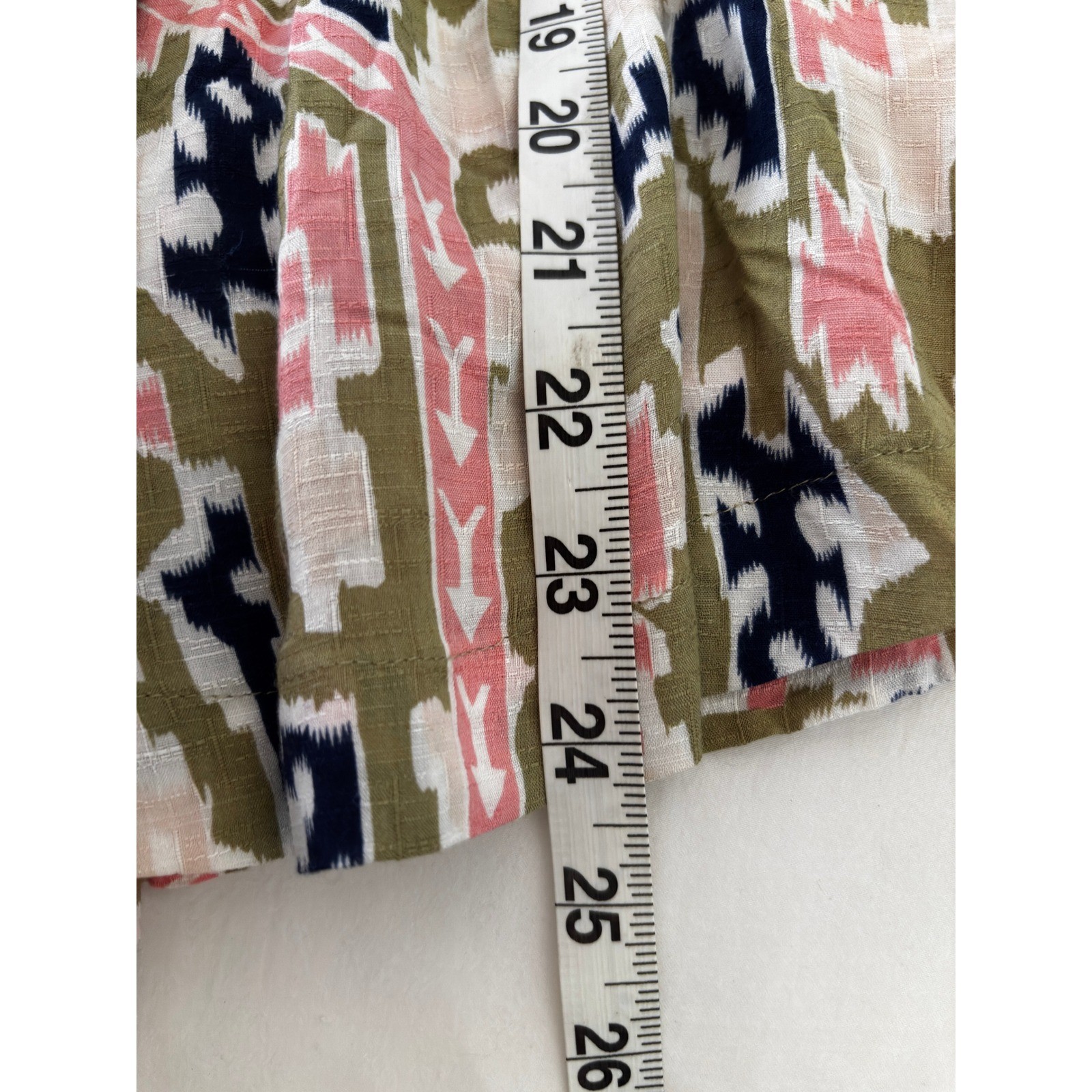 Maeve Anthropologie Ikat Pleated Button Front Sleeveless Rayon Blouse Top — 10