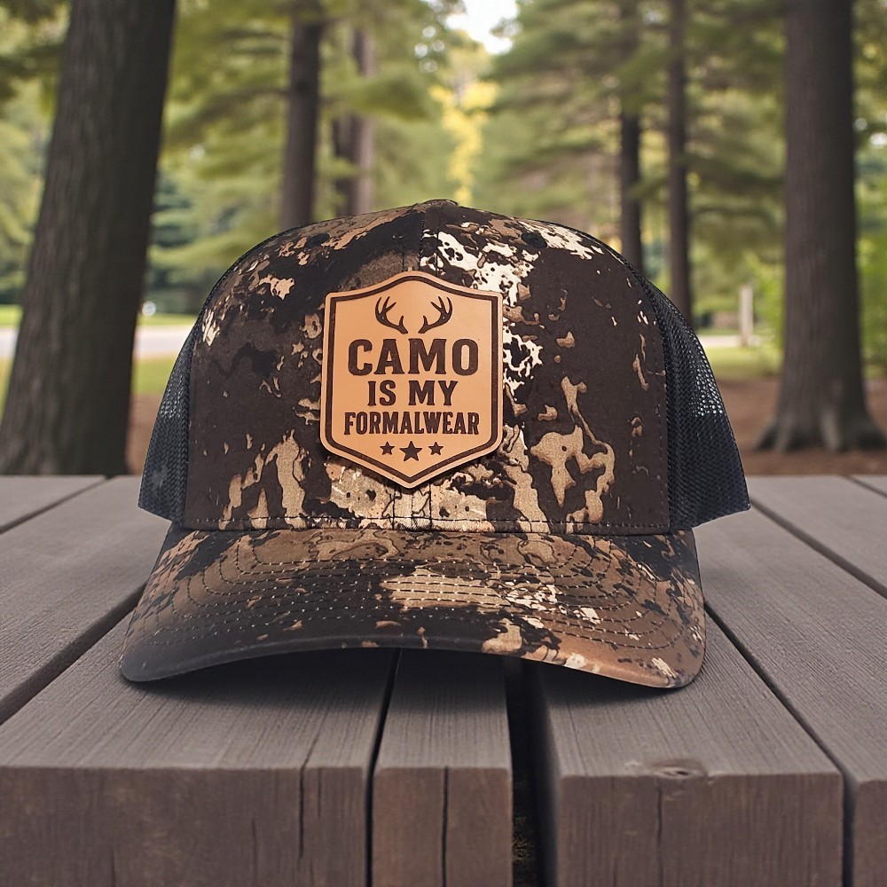Camo is my Formalwear Trucker Hat, Hunting Hat for Dad or Husband, Funny Hat
