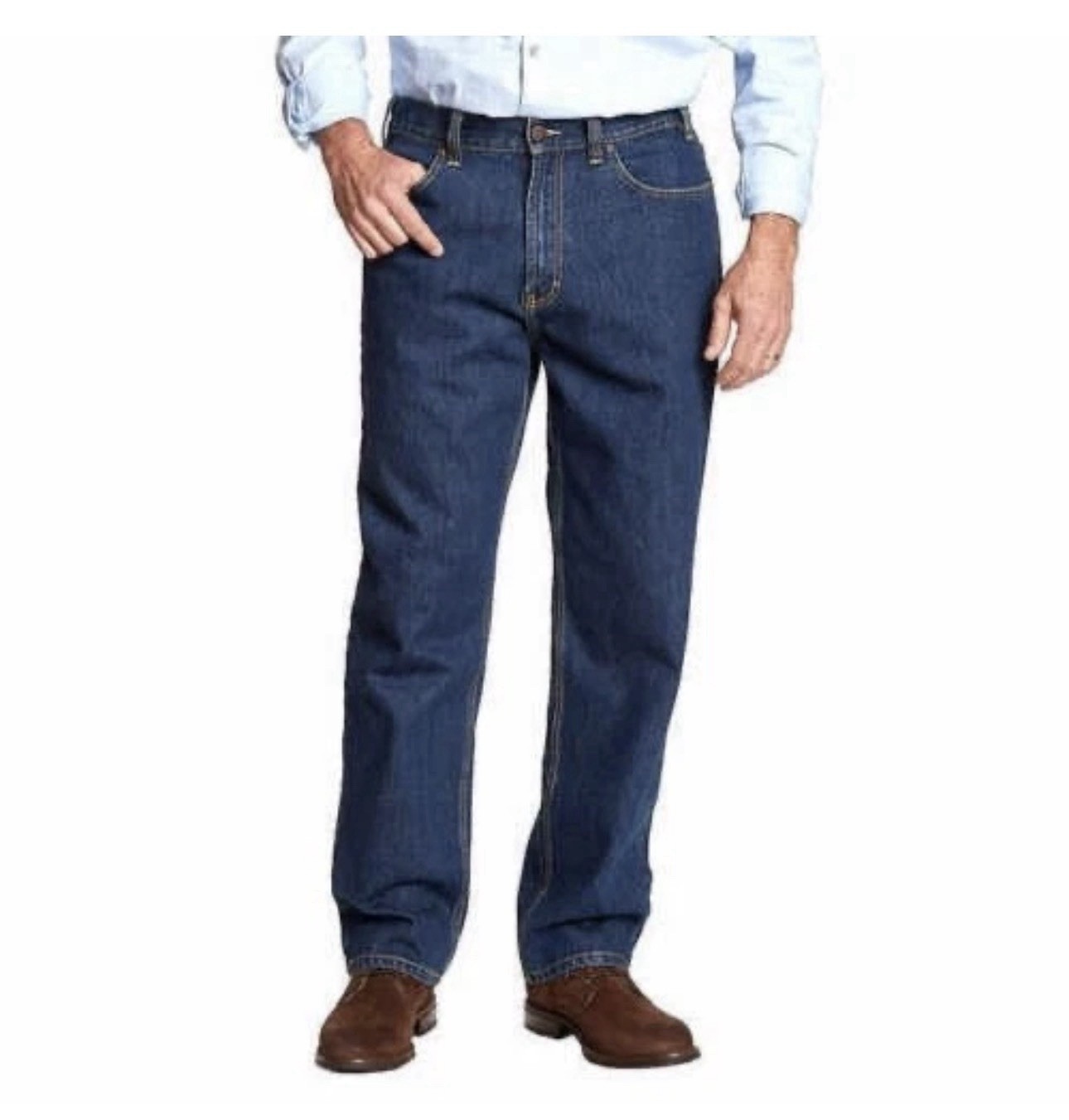 Kirkland Signature Men’s 5-Pocket Relaxed Fit Blue Jeans 40x30without tag