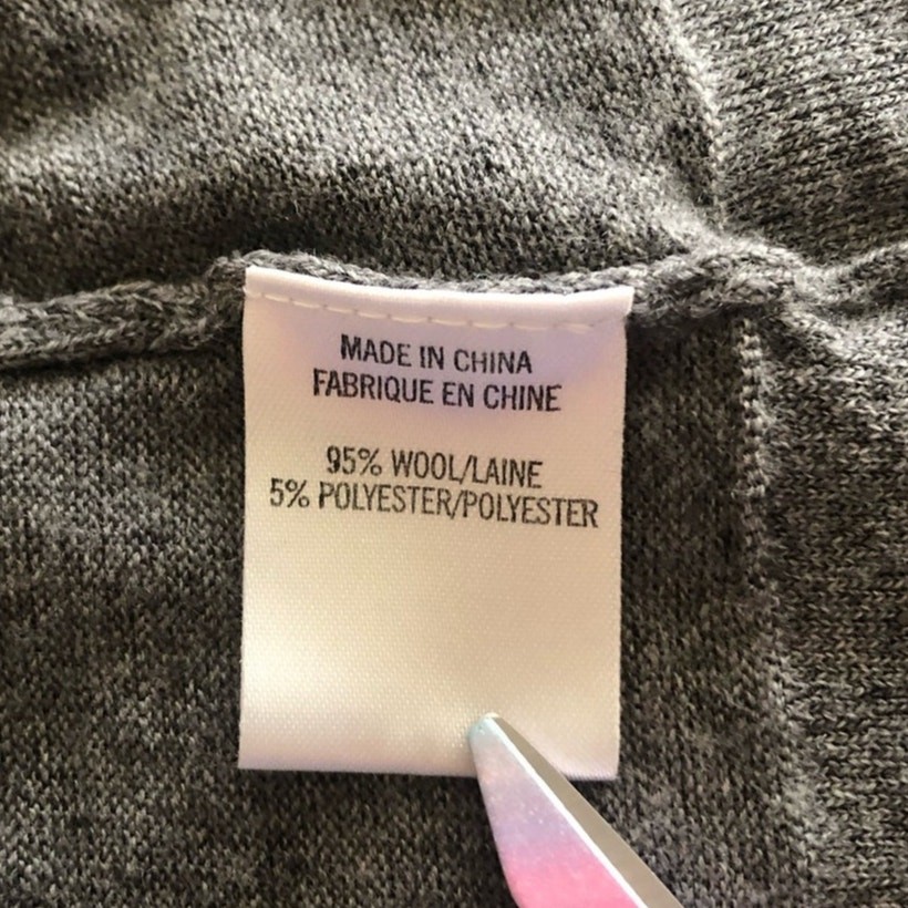 Theory Gray Maritza B New Steady Wool Blend Drape Open Front Cardigan Size 00-0