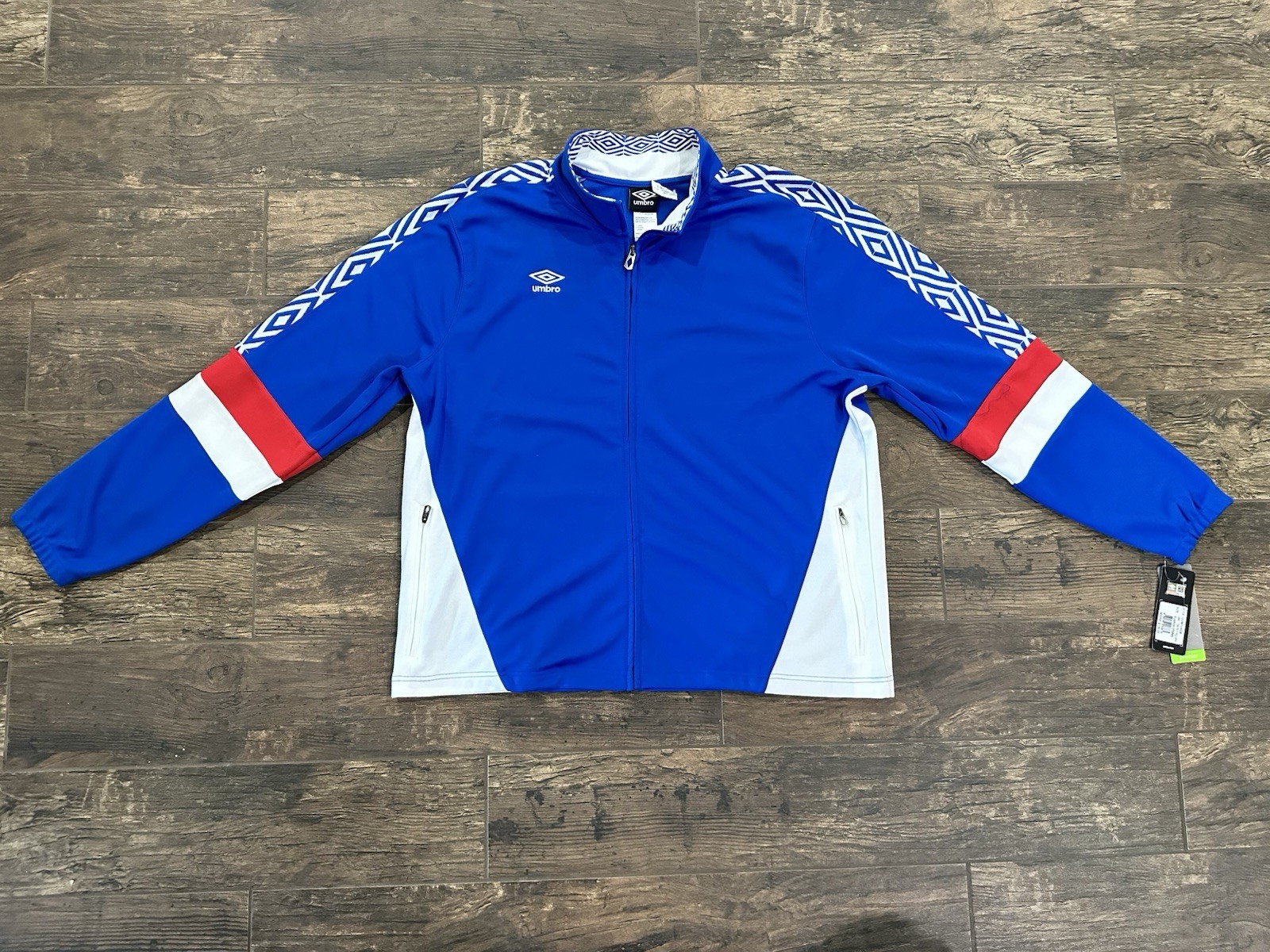 Umbro Premier Soccer Training Jacket Men’s XL Royal Blue Full Zip $100 NWT