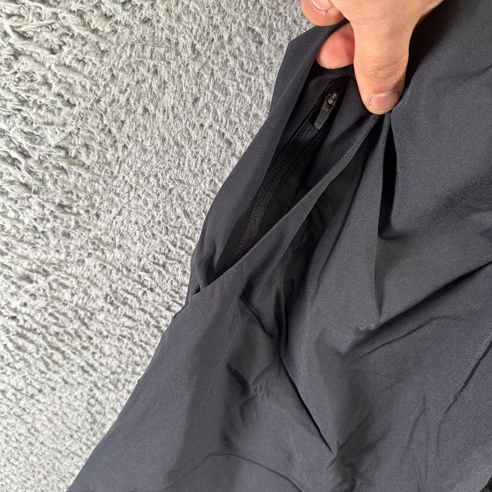 Paskho Pant Mens XL Black Nylon Windbreaker Straight Hiking Gorpcore Stretch